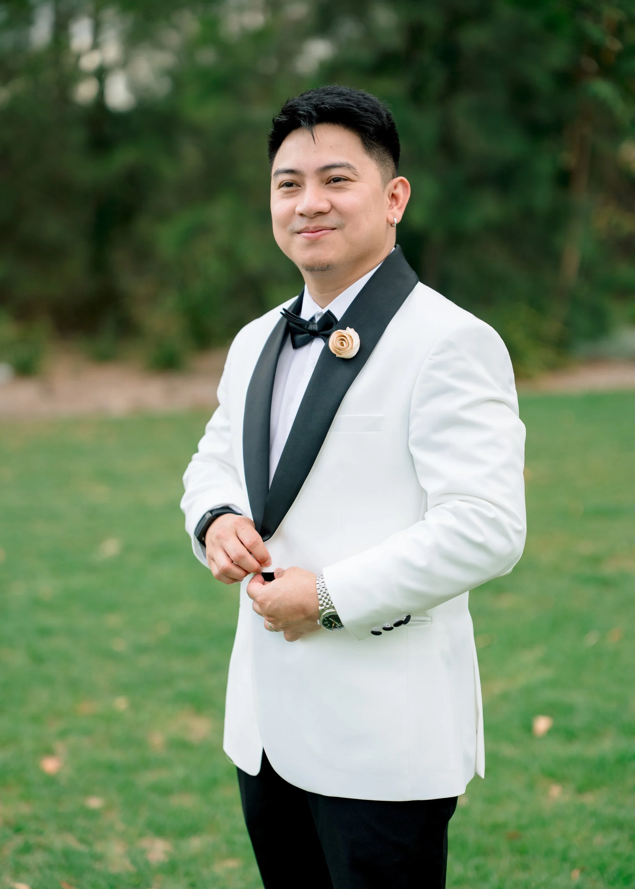 Speers Point Park Groom Wedding Portrait