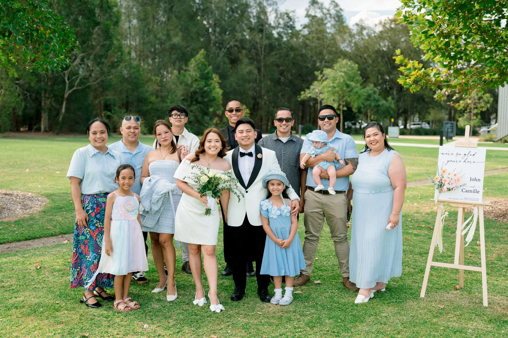 Speers Point Park Wedding Group Portrait