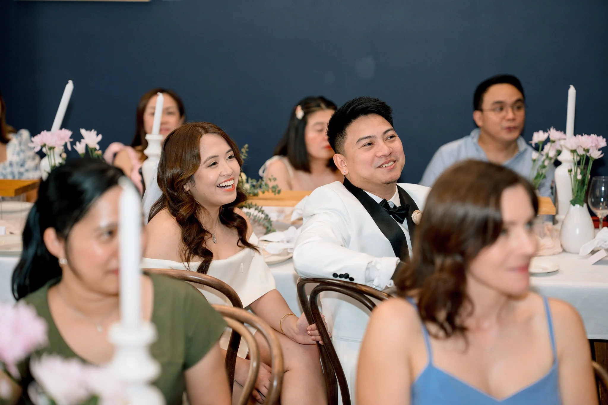 Customs House Hotel wedding reception couple