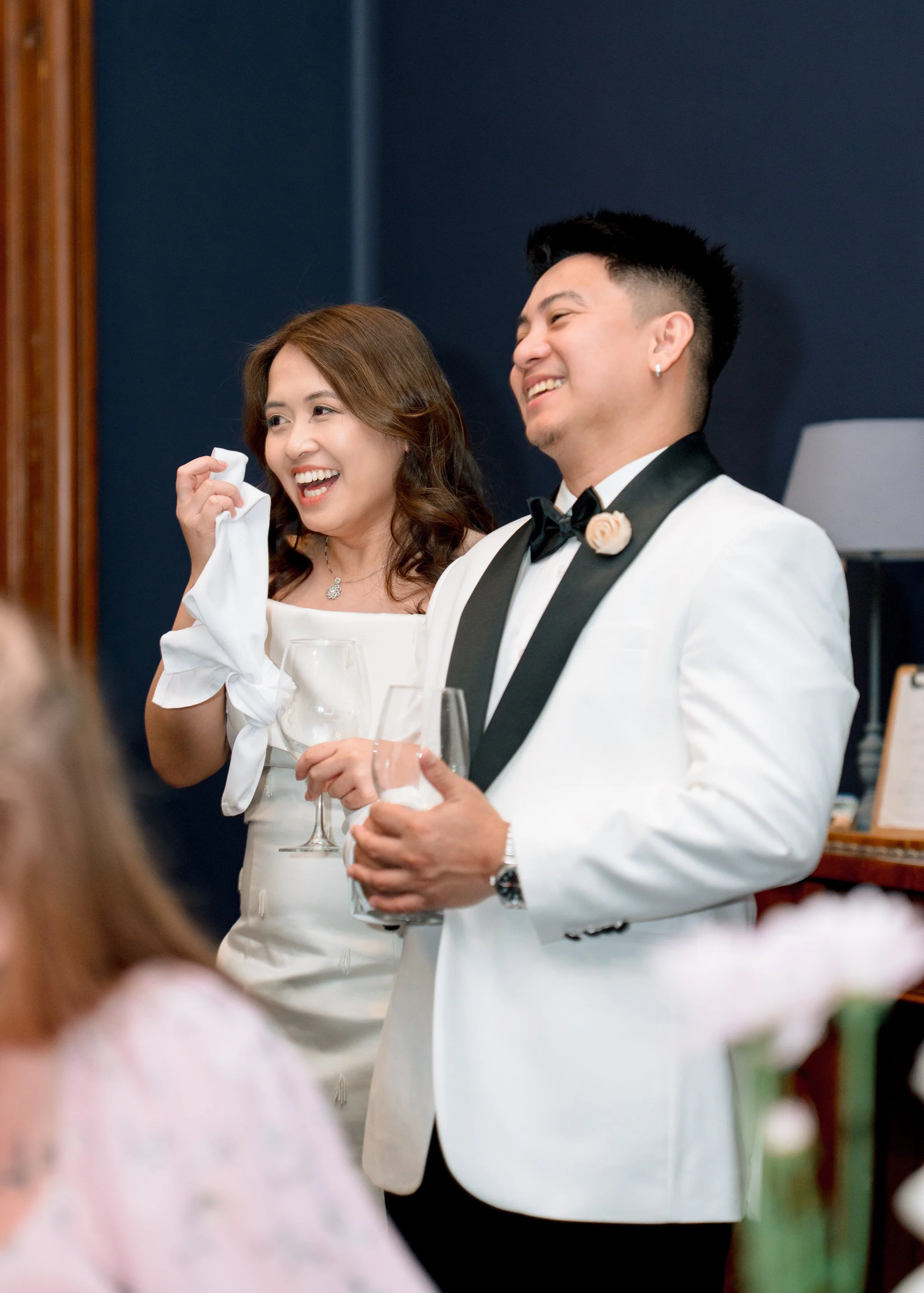 Wedding speeches at Customs House Hotel