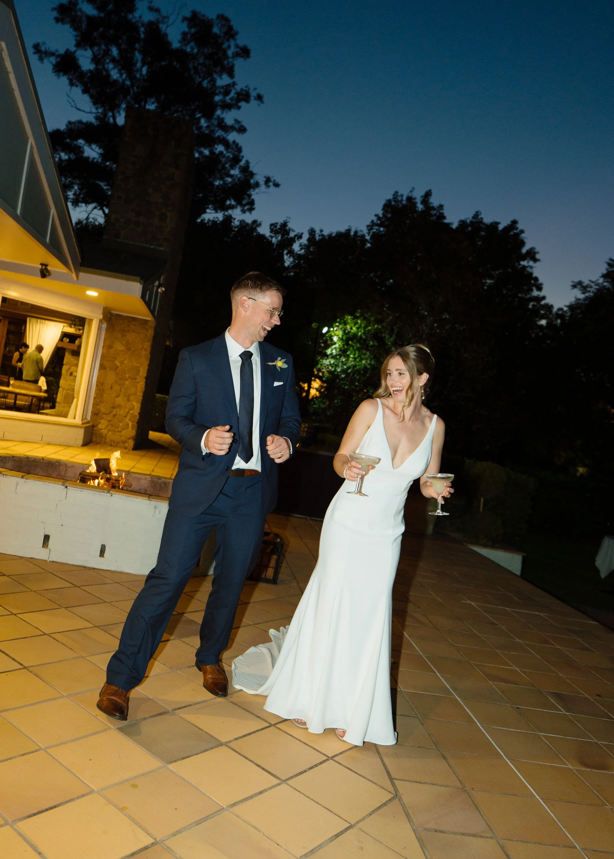 Evening Drinks Couple Hunter Valley Wedding