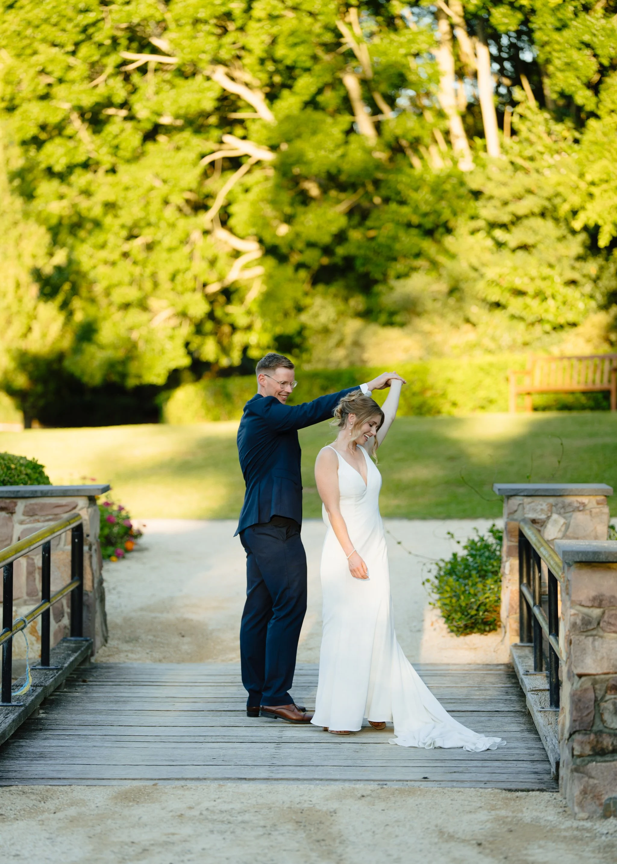 Bride Twirl Bridge Hunter Valley Wedding