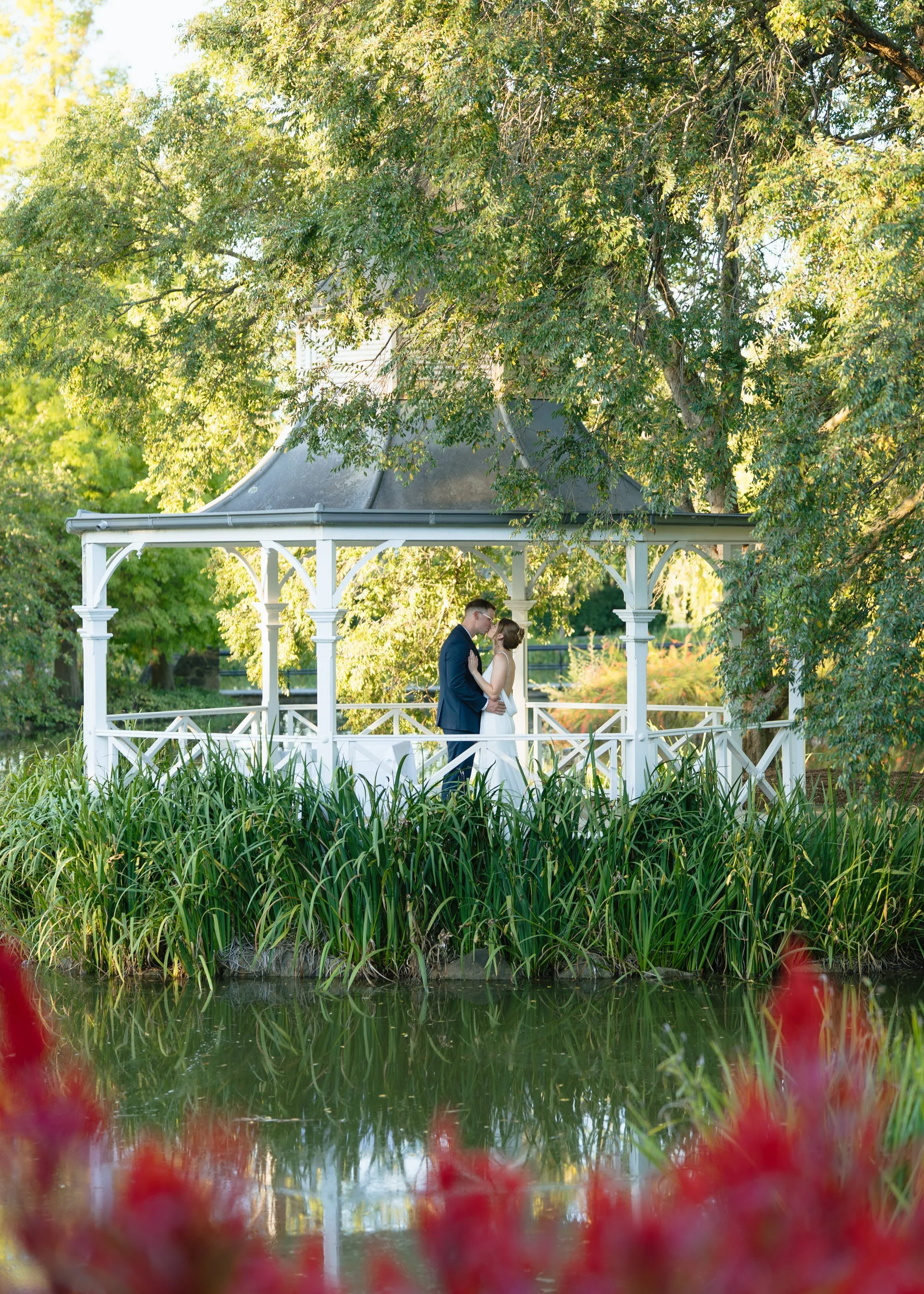 Gazebo Wide Shot Hunter Valley Gardens Wedding