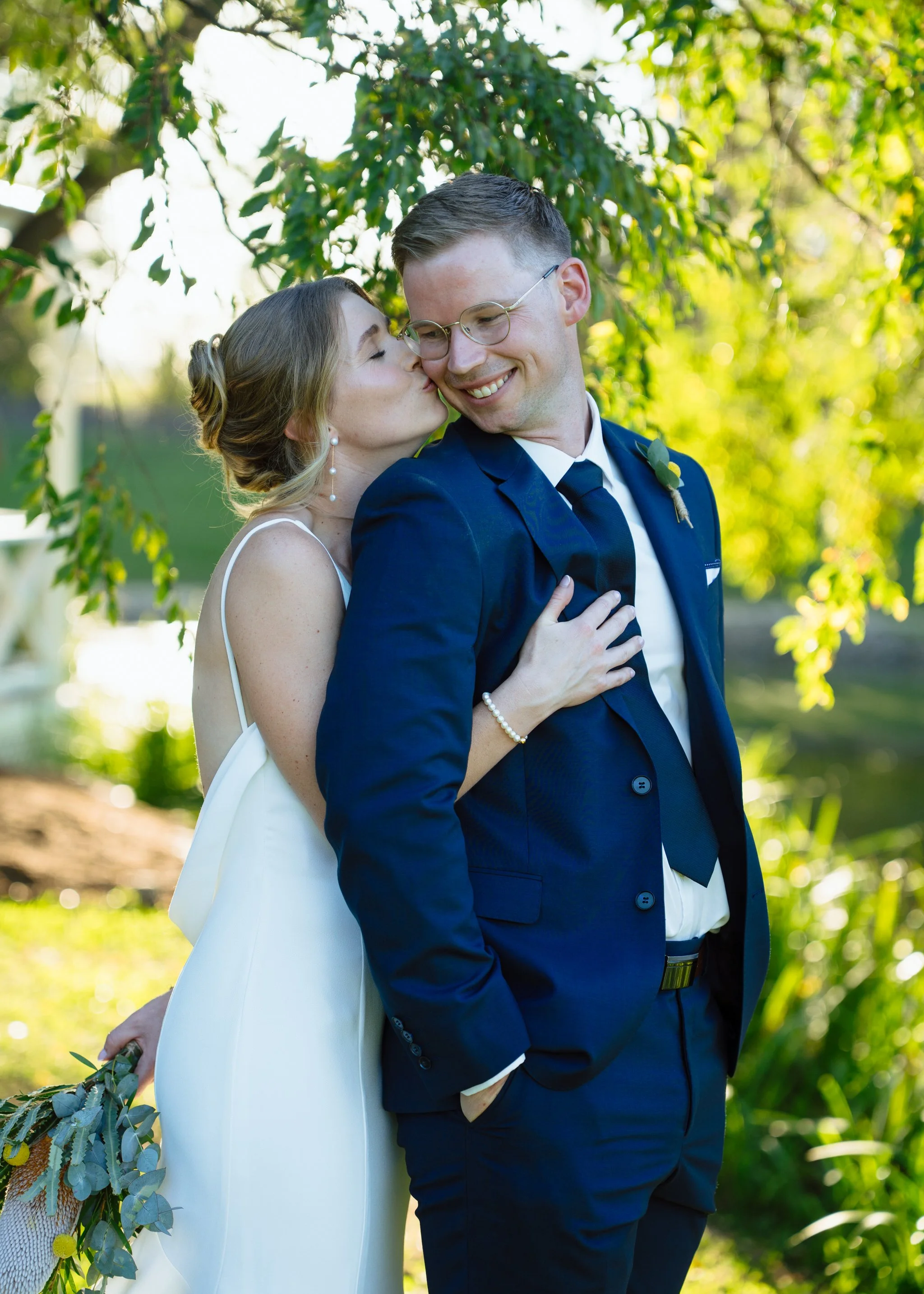 Candid Couple Portrait Hunter Valley Wedding