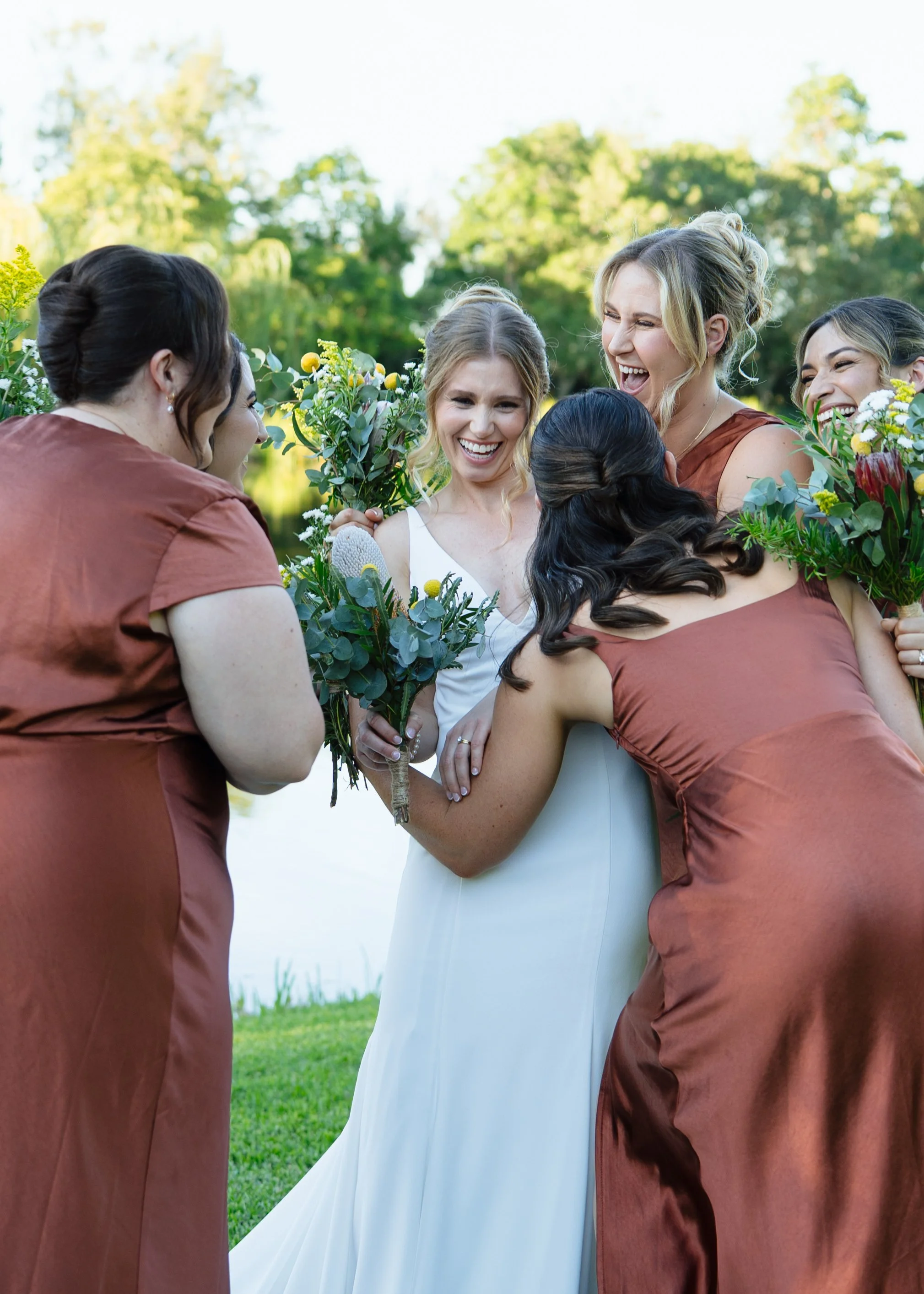 Bridesmaids Candid Portrait Hunter Valley Wedding