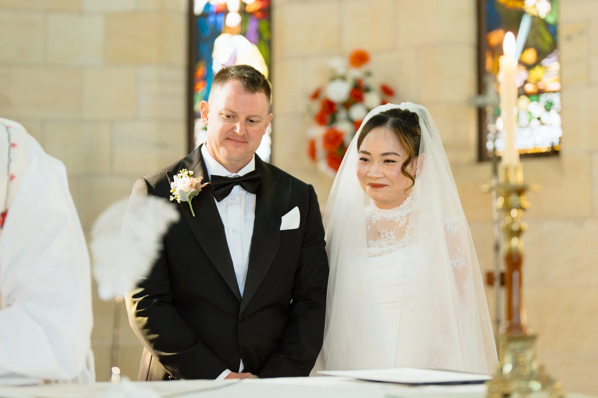 Bride and Groom During Merriwa Wedding Ceremony