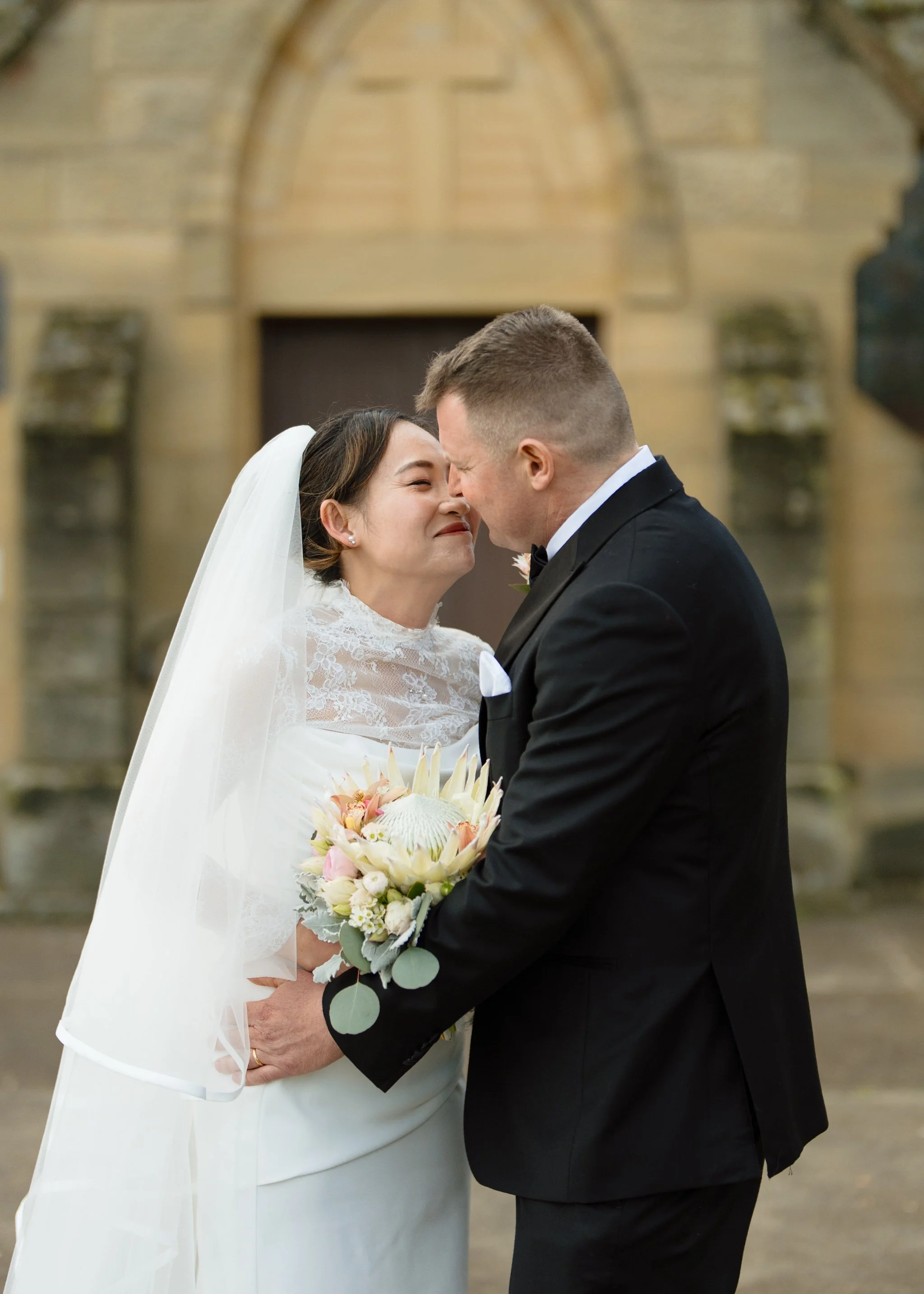 Bride and Groom Wedding Portrait in Merriwa
