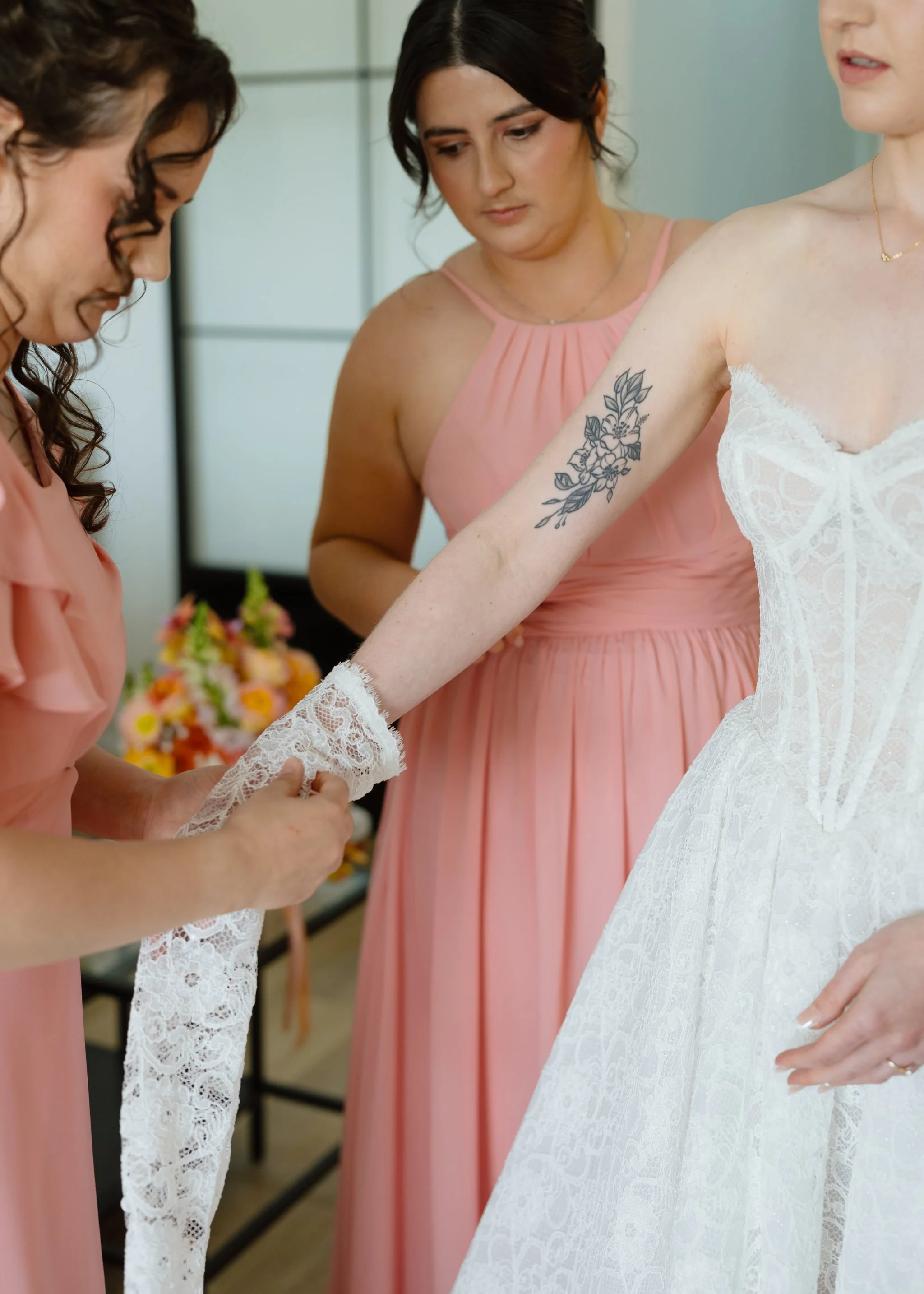 Bridal Lace Sleeve Detail