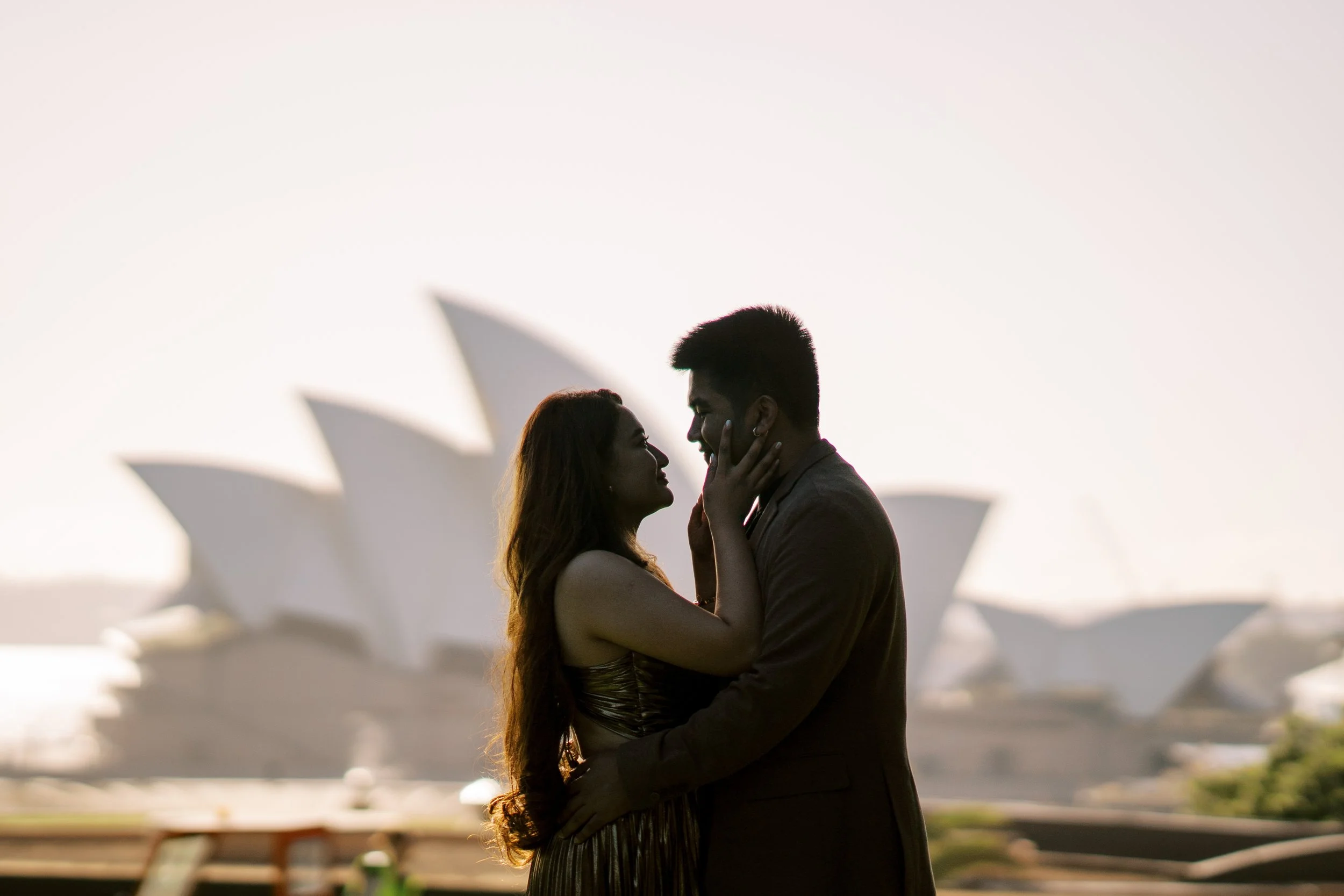 Engagement Photo Shoot in Sydney with the stunning Opera House as the background.
