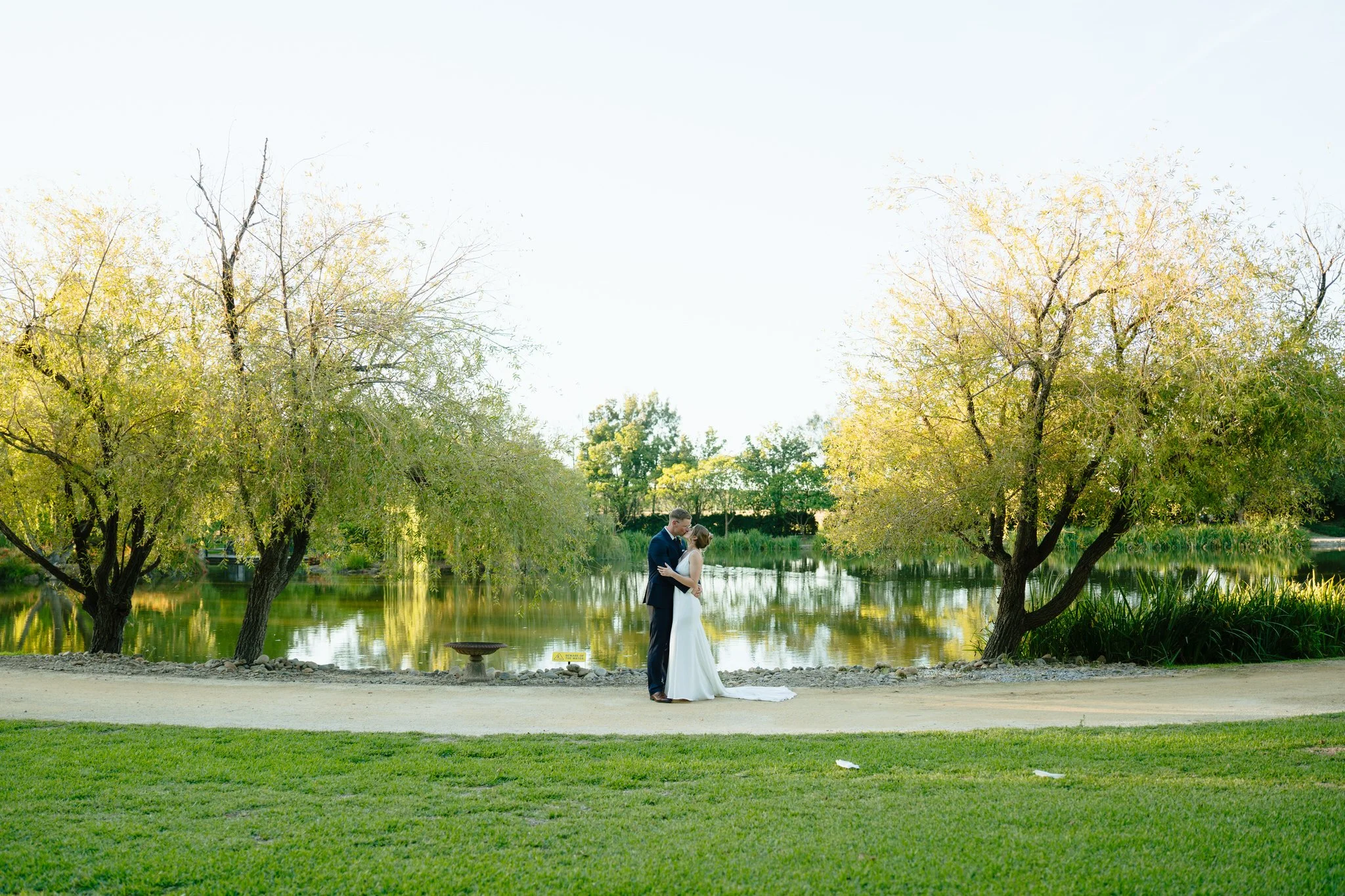 Wide Lake Portrait Hunter Valley Gardens Wedding
