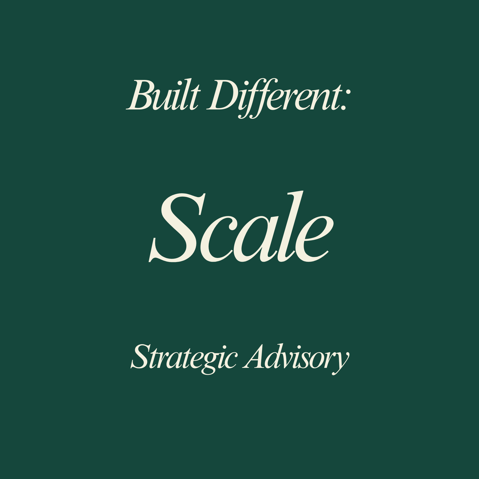 SCALE, Strategic Advisory