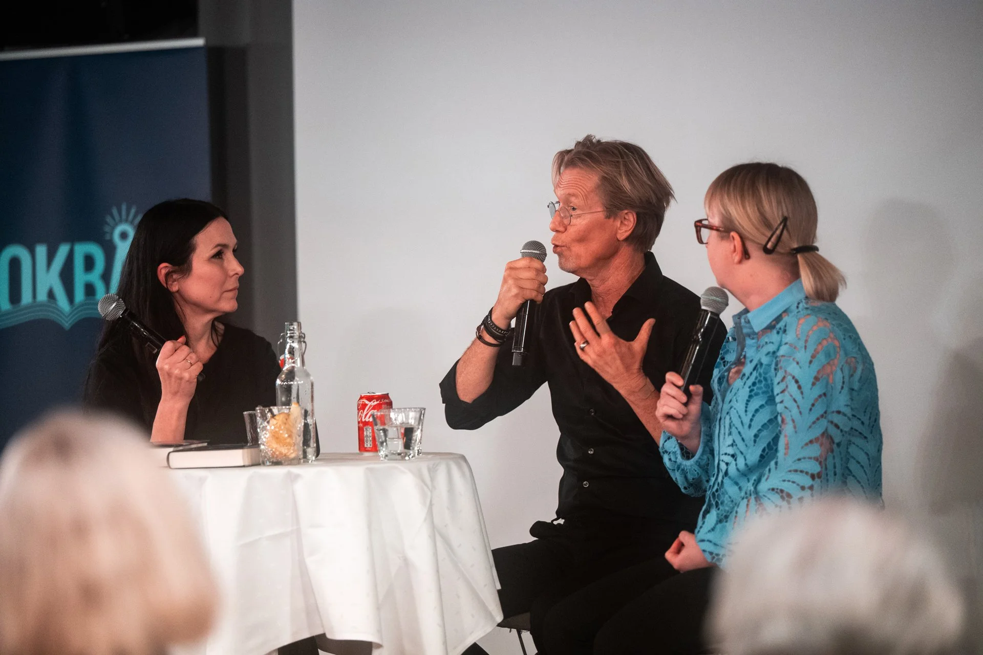 Nina Hemmingsson i samtal med Kristina Ohlsson och Anders Roslund.