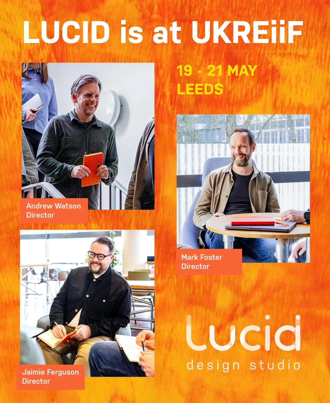 Lucid will be attending this year&rsquo;s #UKREiiF in Leeds, represented by our Directors Andrew Watson, Mark Foster and Jaimie Ferguson.

They&rsquo;ll be supporting clients at the Greater Manchester Combined Authority, Cumbria Combined Authority, L