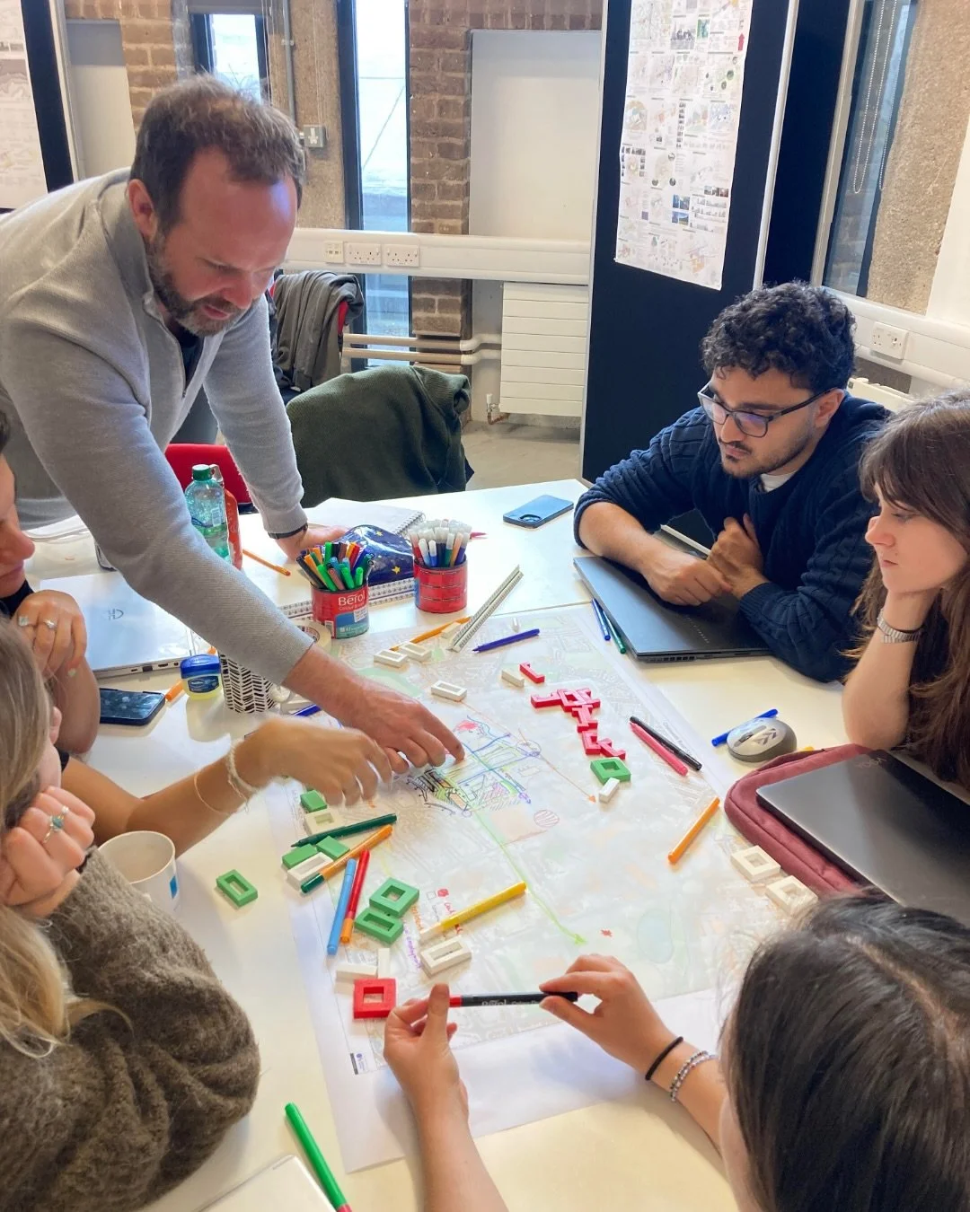 We&rsquo;ve really enjoyed supporting Urban Design students @theuniversityofsheffield with their masterplan projects this year. 
Mark, Luke and Jaimie worked with the students over 4 separate sessions to provide an insight into the masterplanning pro