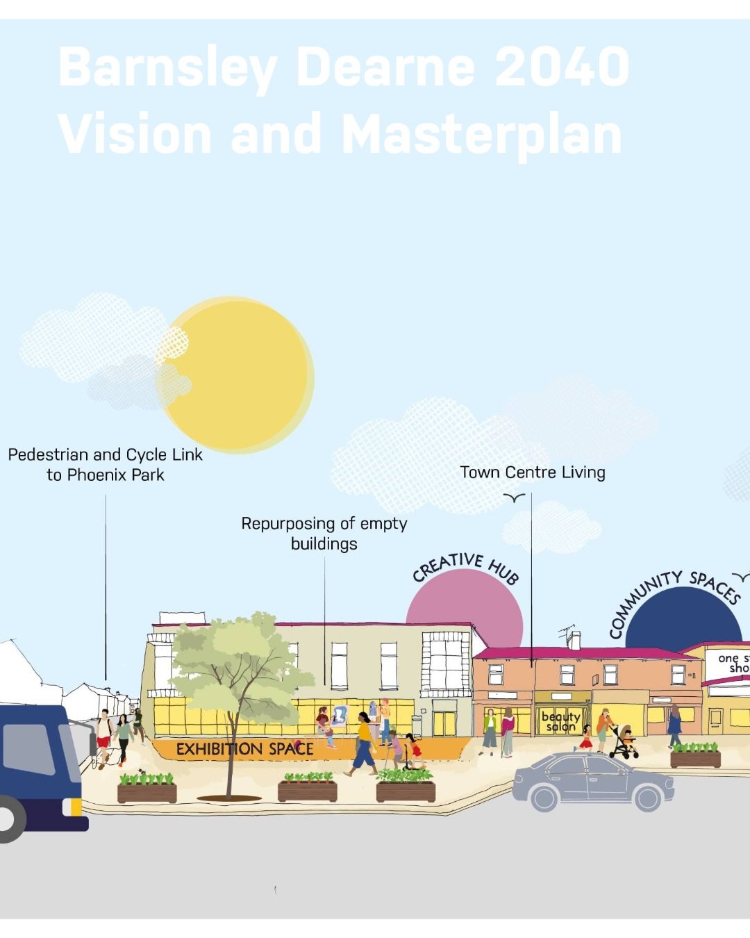 We have been supporting the development of a vision and masterplan for Barnsley Dearne, including the communities of Goldthorpe, Thurnscoe and Bolton upon Dearne. 

The area has been a long term regeneration priority for the Council, benefiting from 