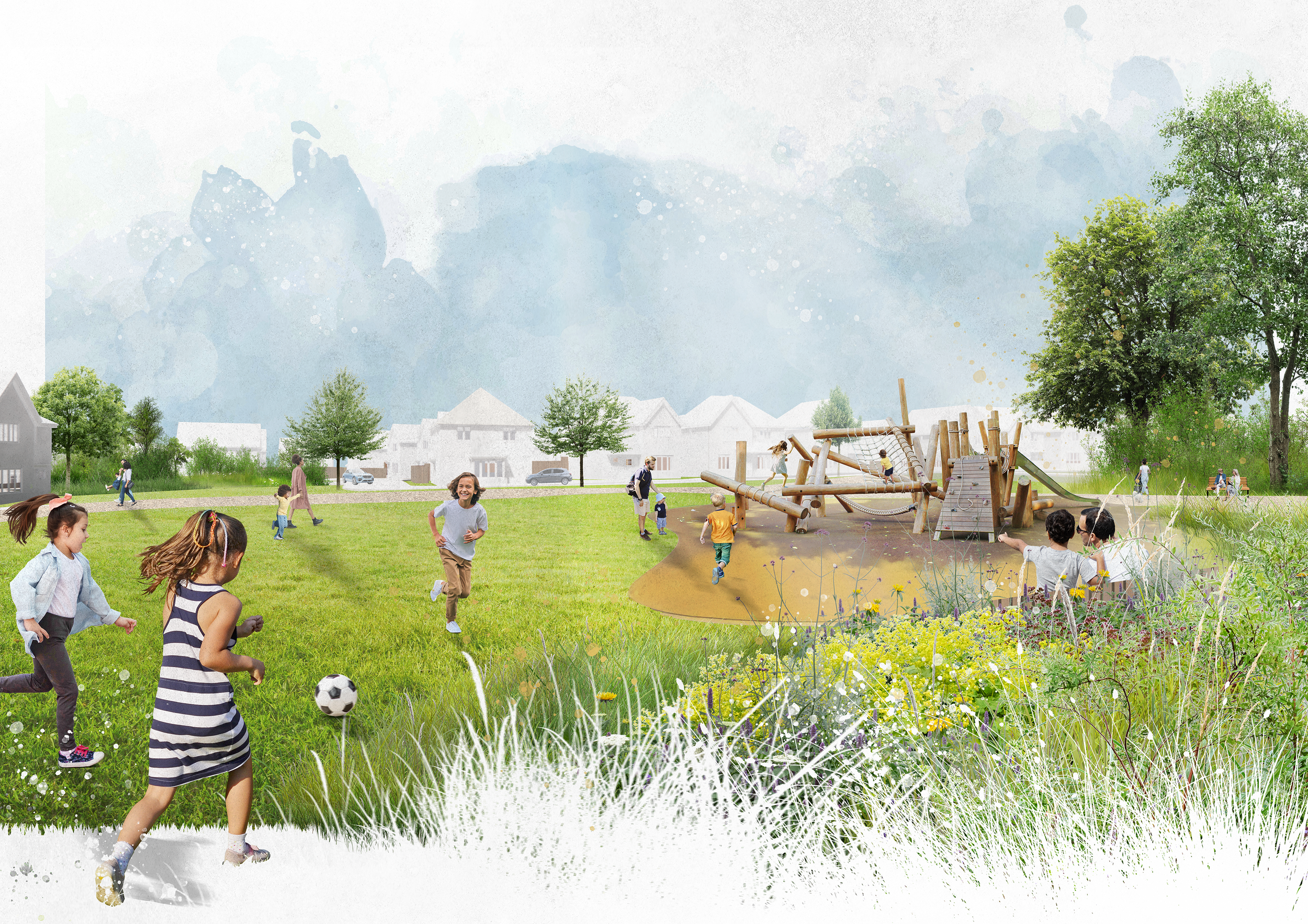 view of play area within residential development