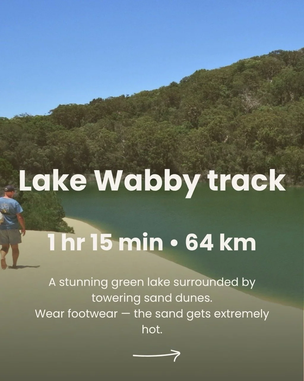 Lake Wabby Track K'gari travel time