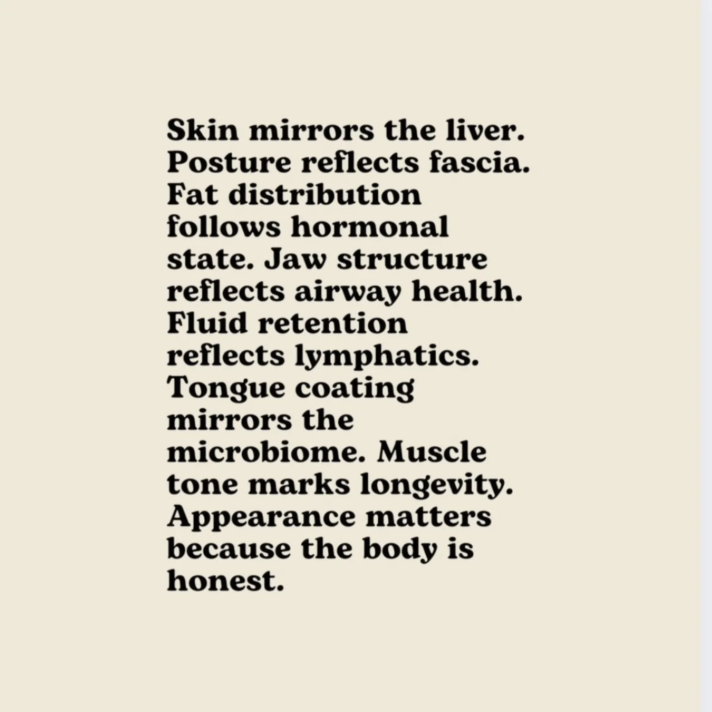 The body is honest - it's always showing us where we require rebalancing.

.

#somatichealing#ayurveda