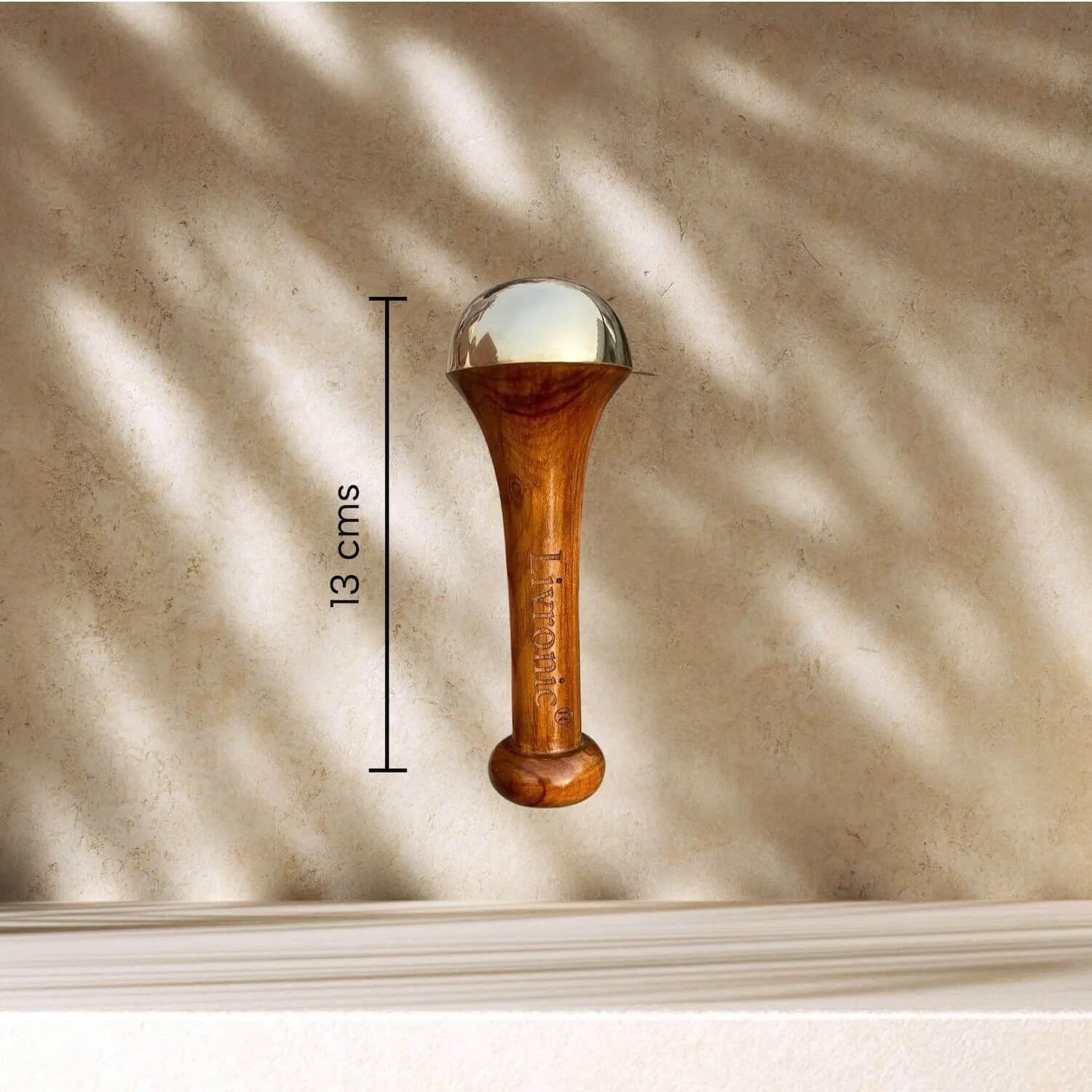 Livronic® Premium Kansa Wand for holistic facial and body massage, balancing skin, reducing puffiness, easing tension, promoting circulation, and enhancing radiance