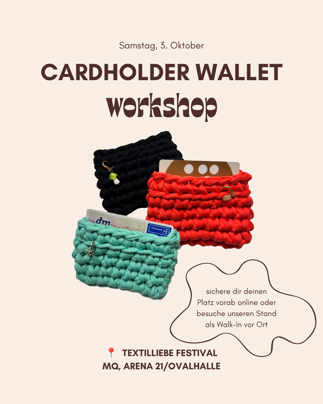cardholder wallet workshop @textillibe_festival // 3.10