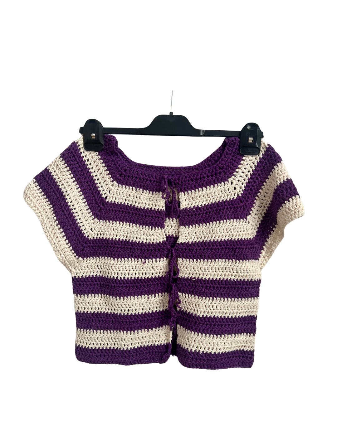 striped crochet cardigan / size S-M