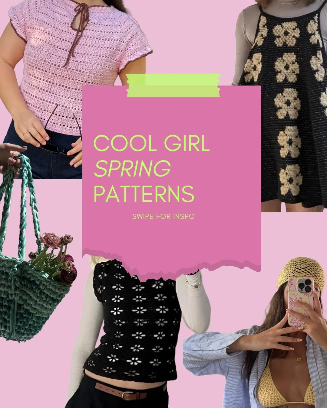 studio notes 07 // spring crochet pattern ideas ⭐️ 

which one&rsquo;s your fav? 

#crochetpatterns #springcrochet #crochet #crochetinspo #fashion