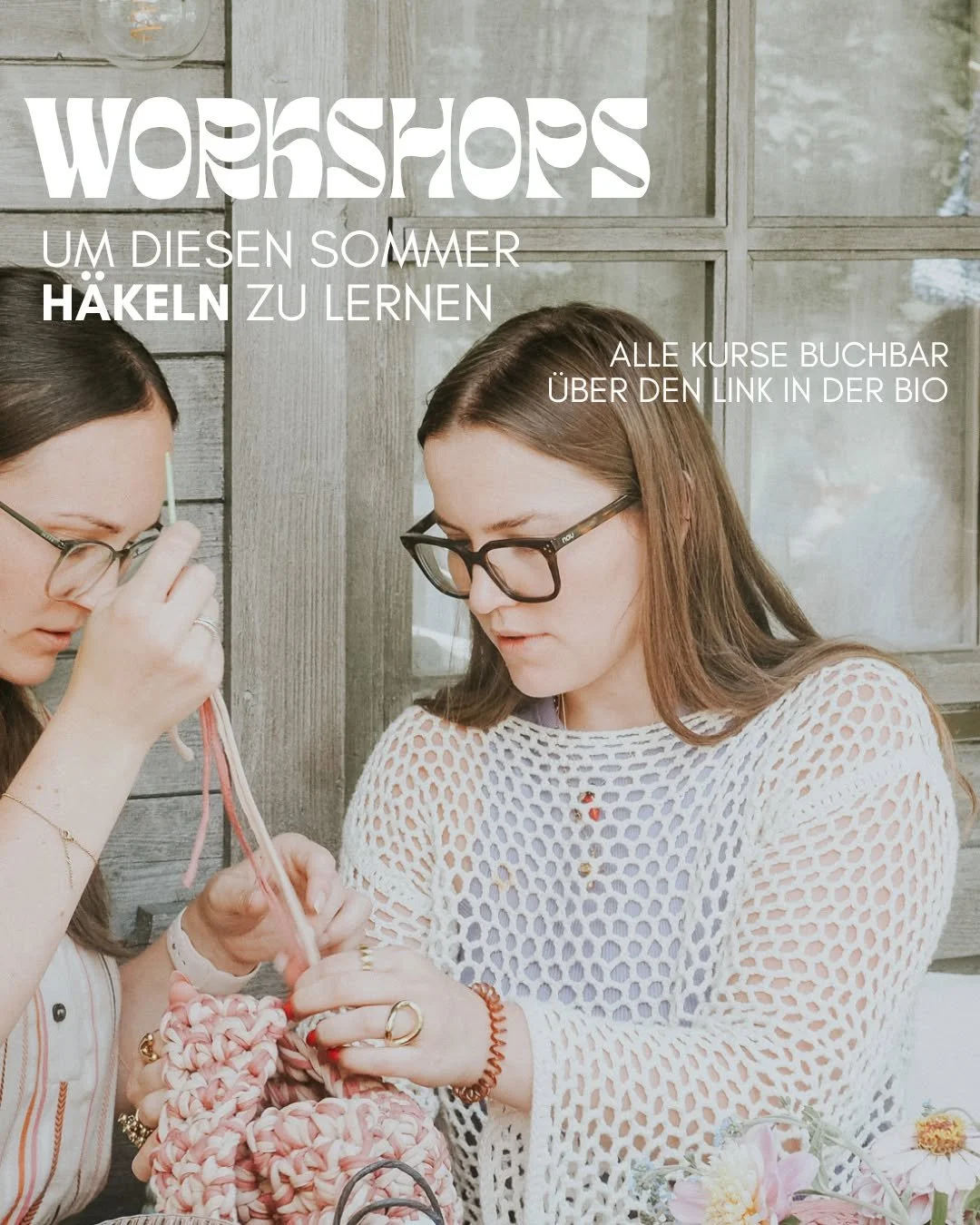 Dein Zeichen diesen Sommer h&auml;keln zu lernen und "H&auml;kel Workshop" auf deine Summer Bucket List zu setzen 🌼

F&uuml;r die Workshops werden euch die Materialien vor Ort direkt bereit gestellt, Drinks und Snacks sind Donation based ?
