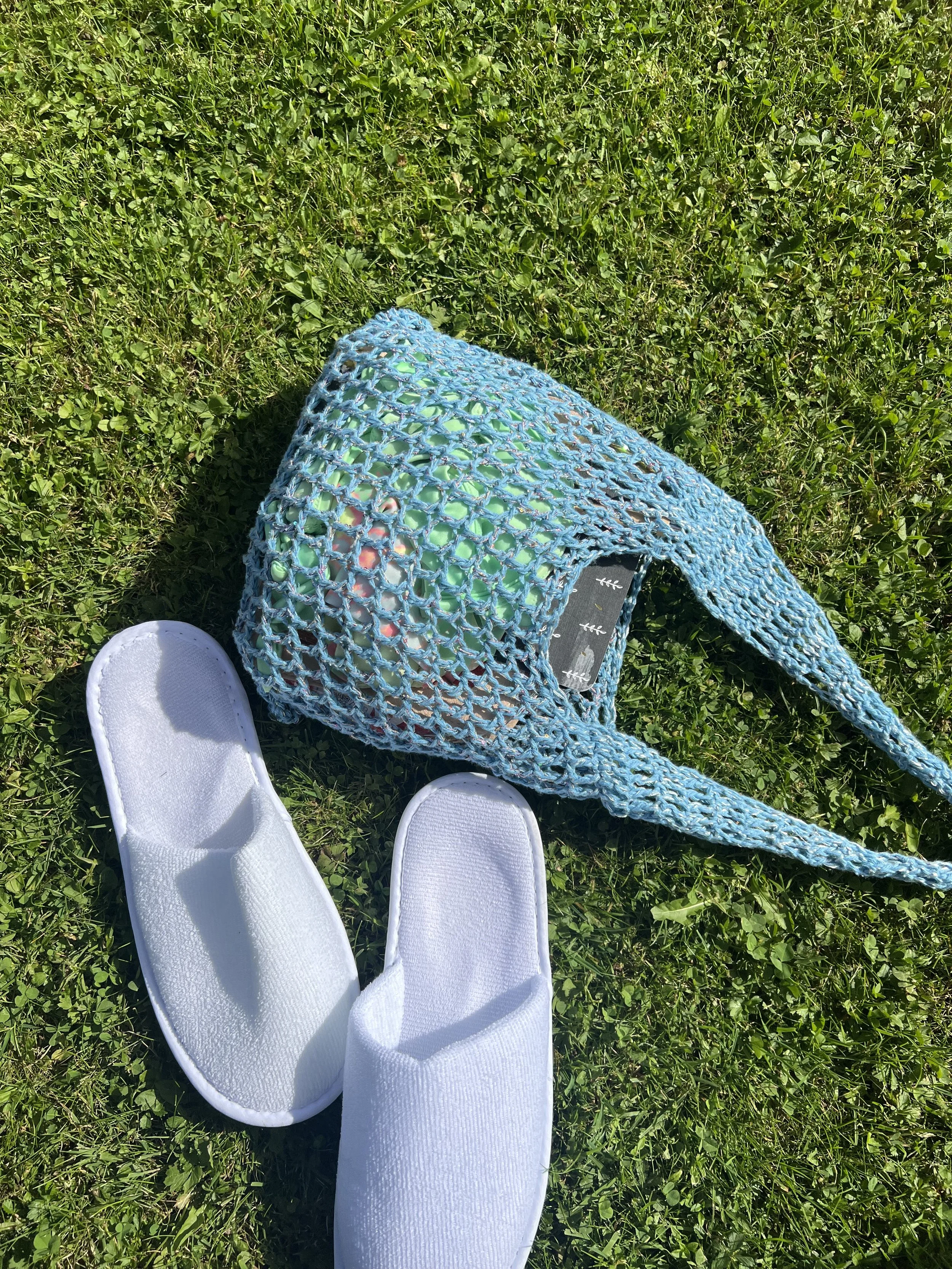 summer sequin workshop // crochet beach bag or knit summer top & hip bandana