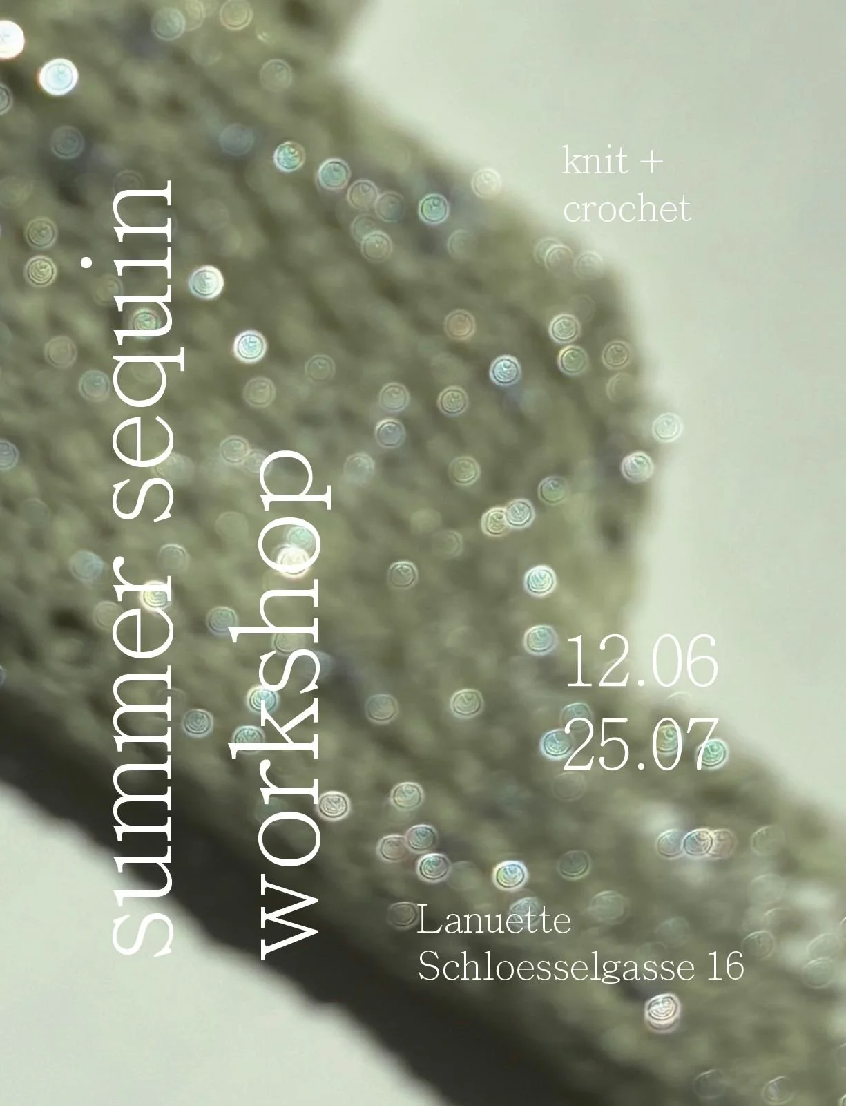 summer sequin workshop // crochet beach bag or knit summer top & hip bandana