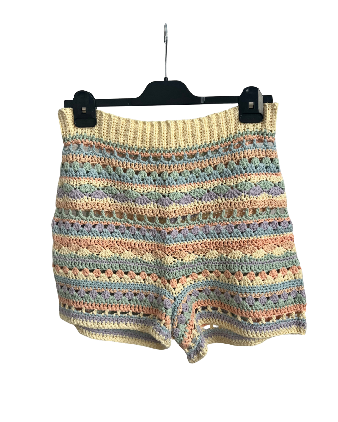 colorful crochet shorts / size M
