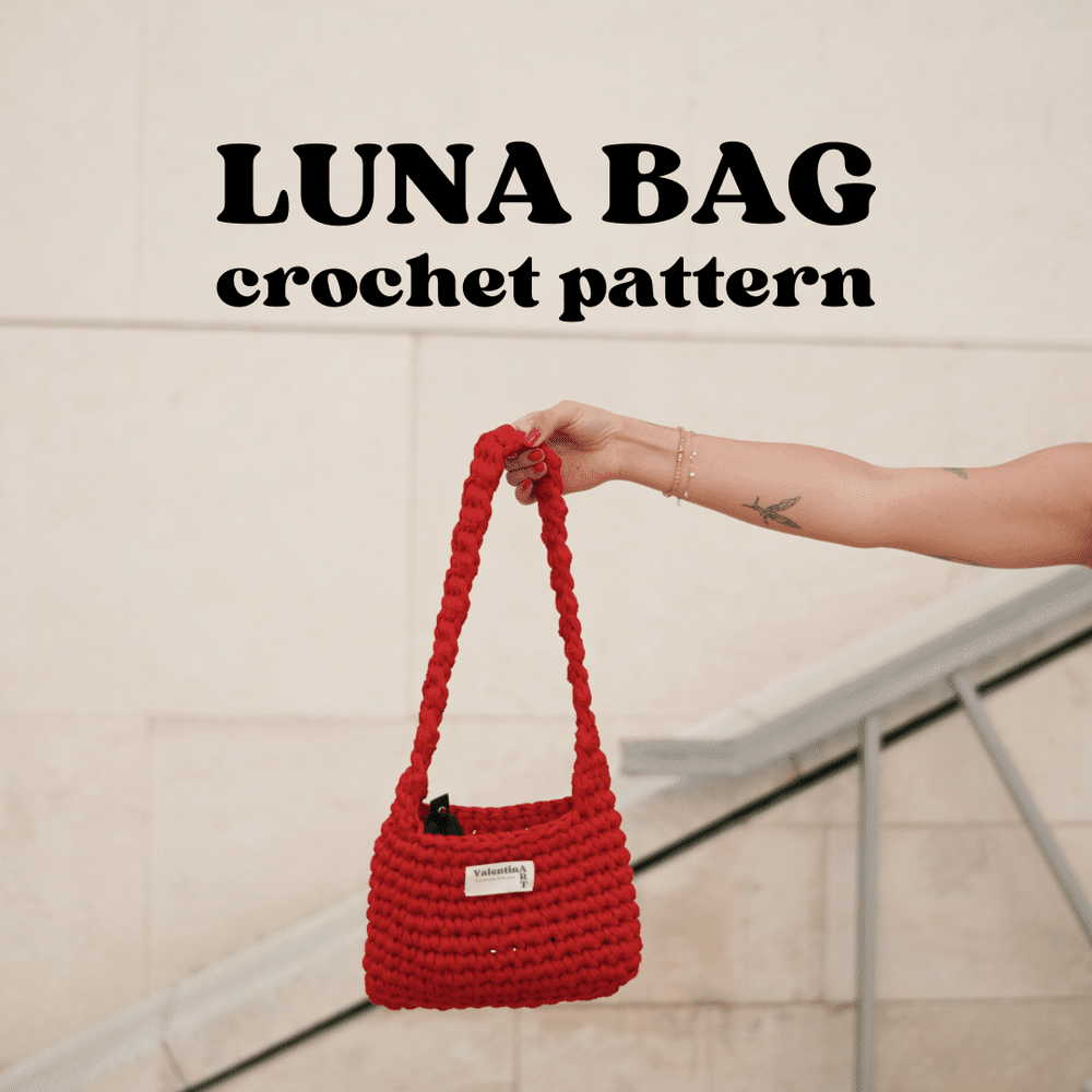 Luna Bag Pattern crochet shoulderbag pattern — ValentinArt