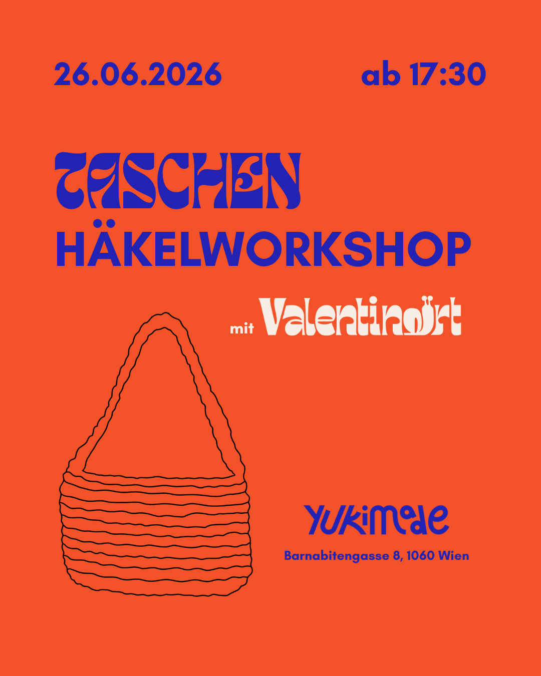 Classic Bag Häkelworkshop bei YUKIMADE // 26.06 17:30 Uhr