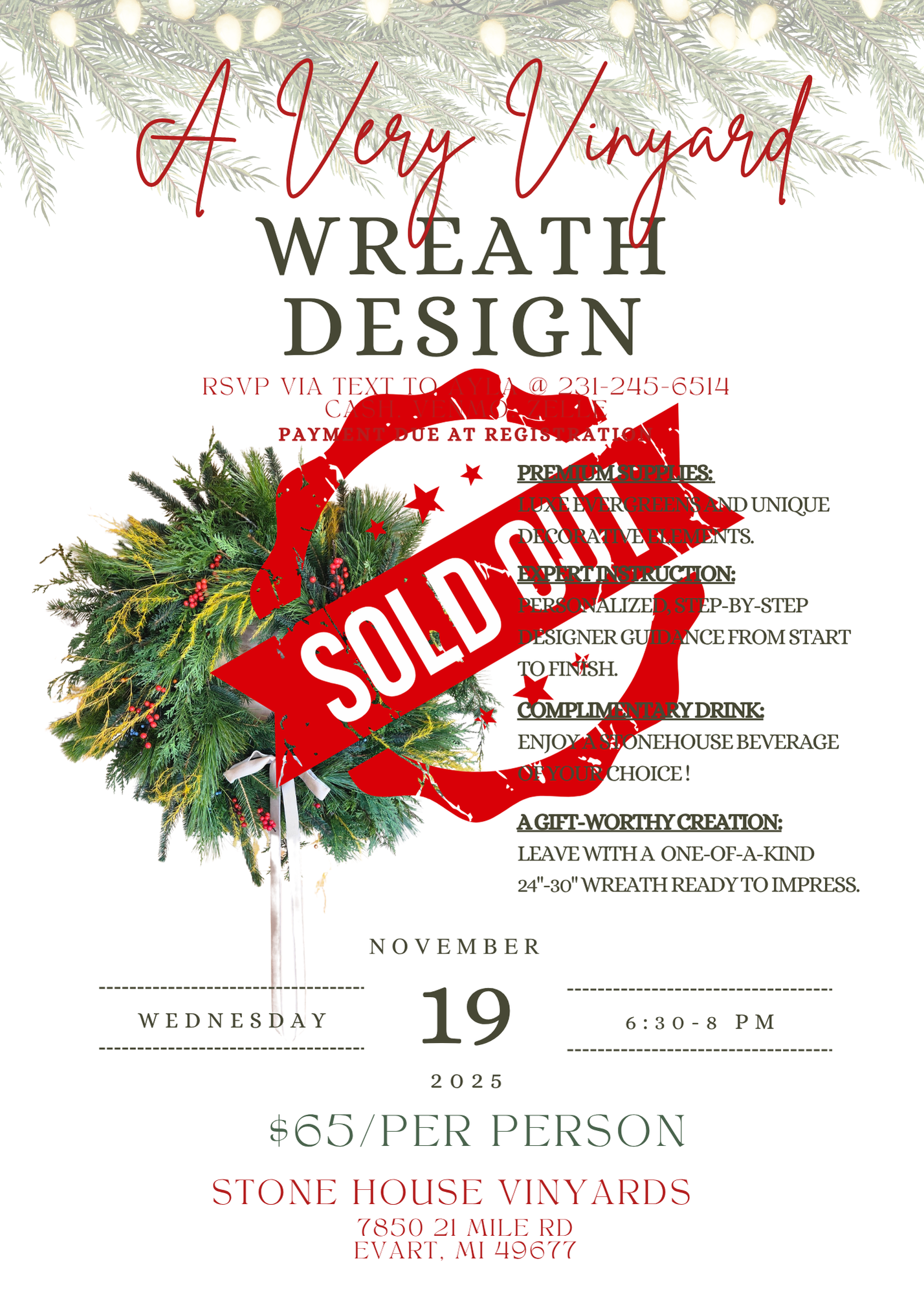 A Very Vinyard Wreath Design