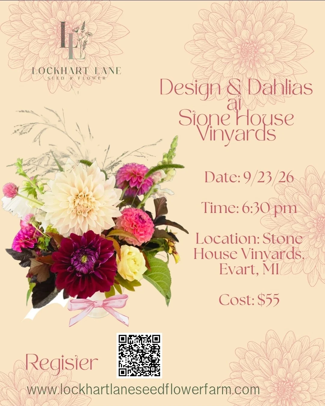 Design & Dahlias at Stone House Vinyards
