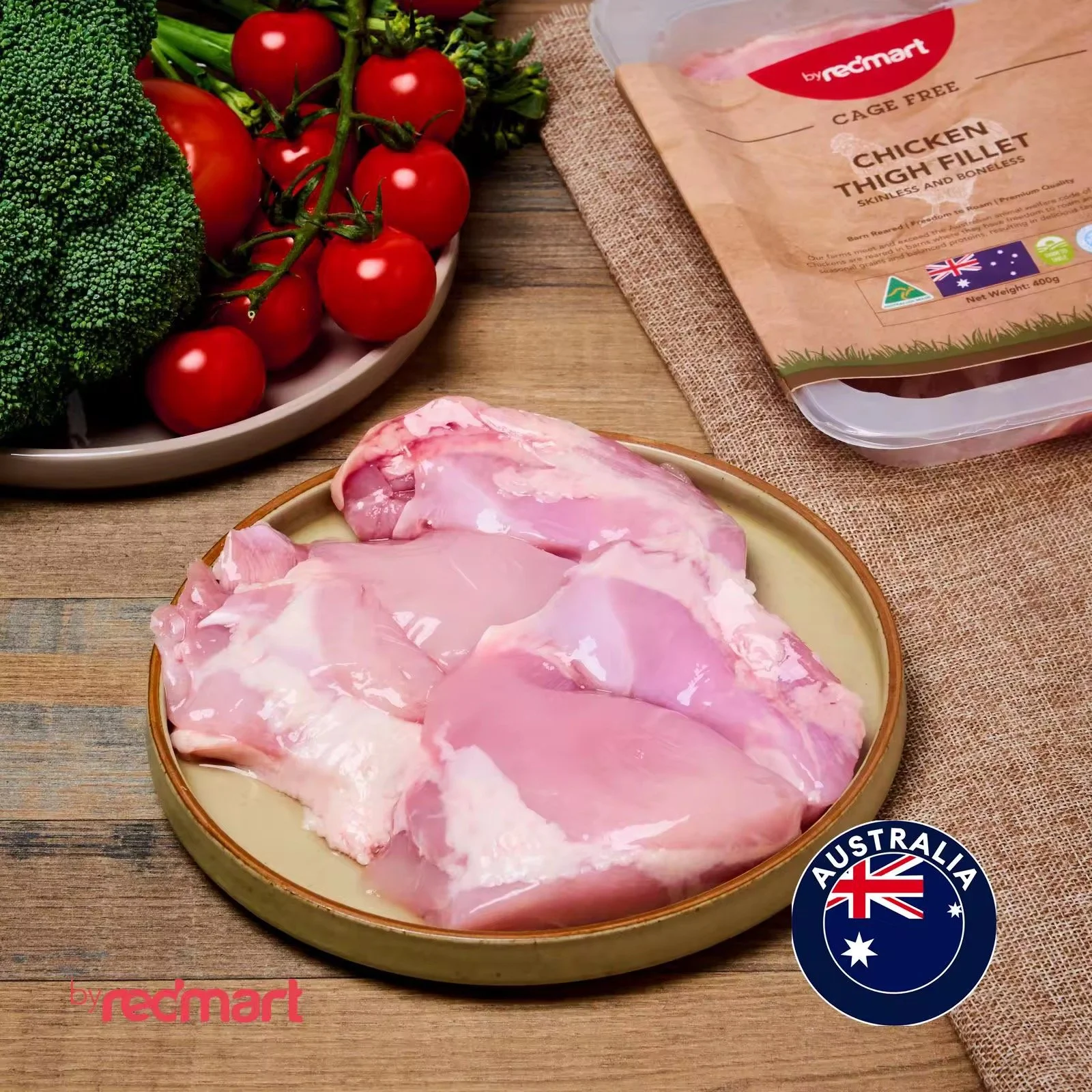 Skinless boneless chicken thighs