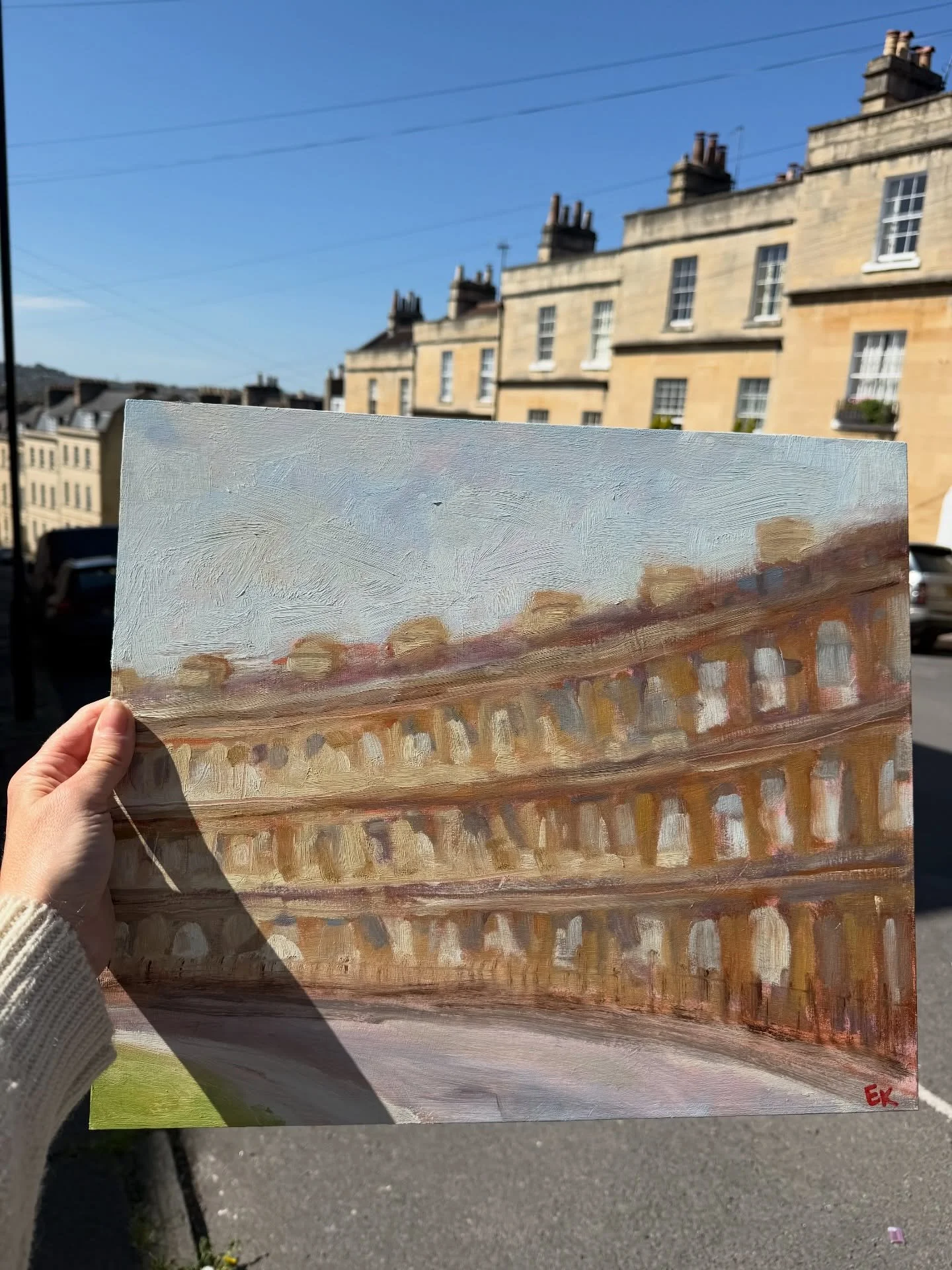 Dropped this little oil painting of The Circus off to his final home in Bath today 🧡🧡🧡