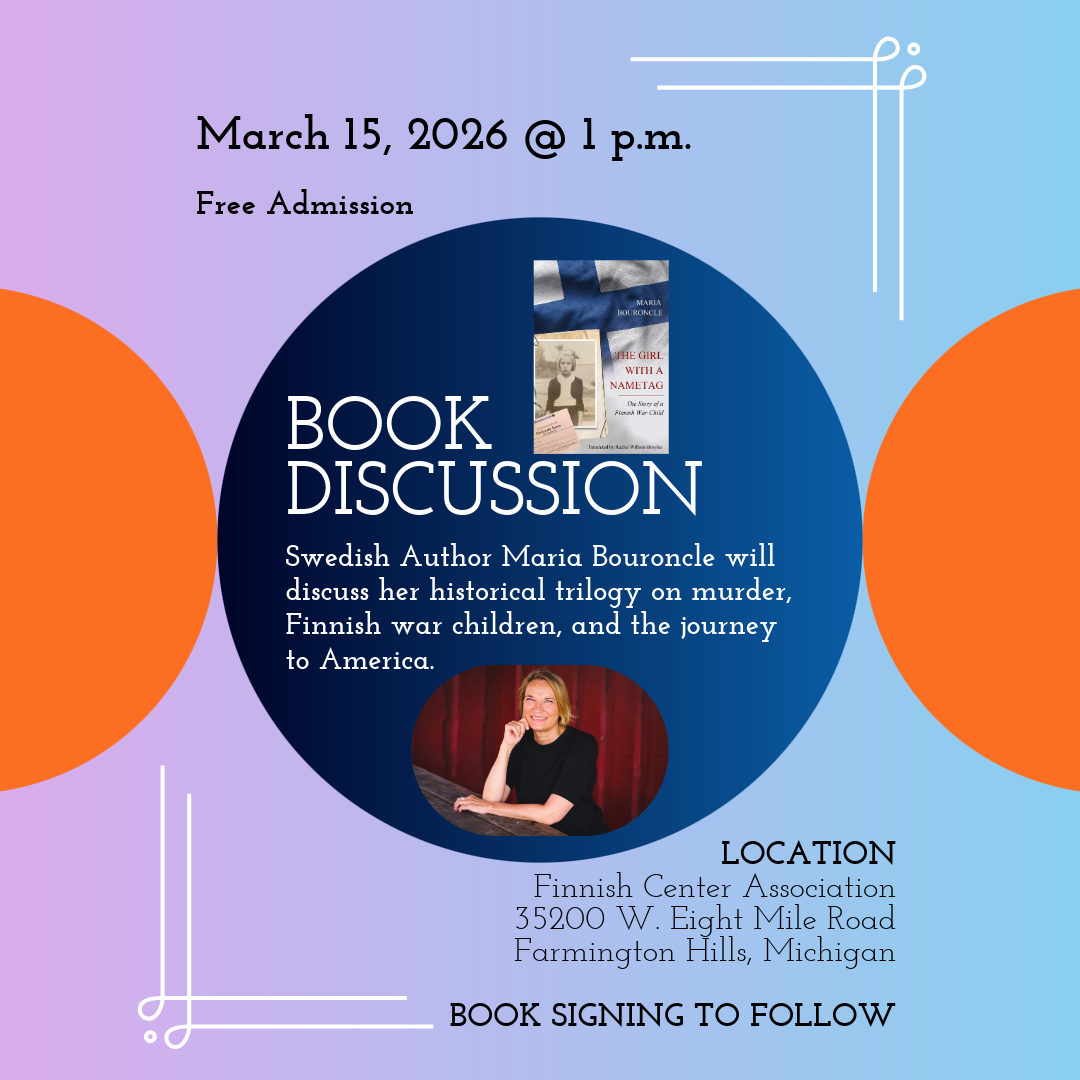Book discussion with Swedish Author Maria Bouroncle