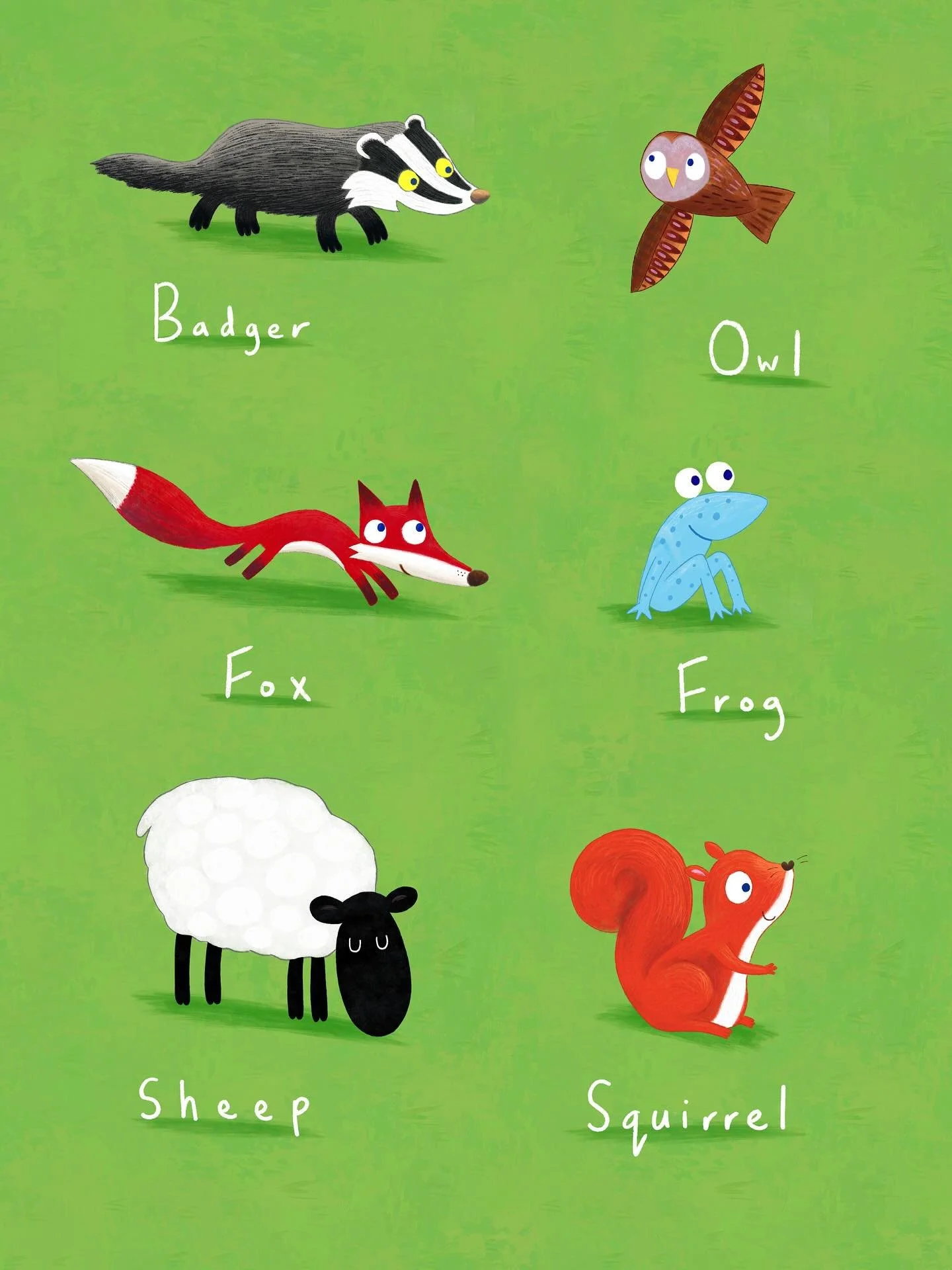 As part of the mural project for Plymouth Hospital, I am also creating digital artwork to be used for posters, wayfinders and other things. Here are a few of the animals from the hand-painted murals. I&rsquo;ve done all the artwork in Procreate on my