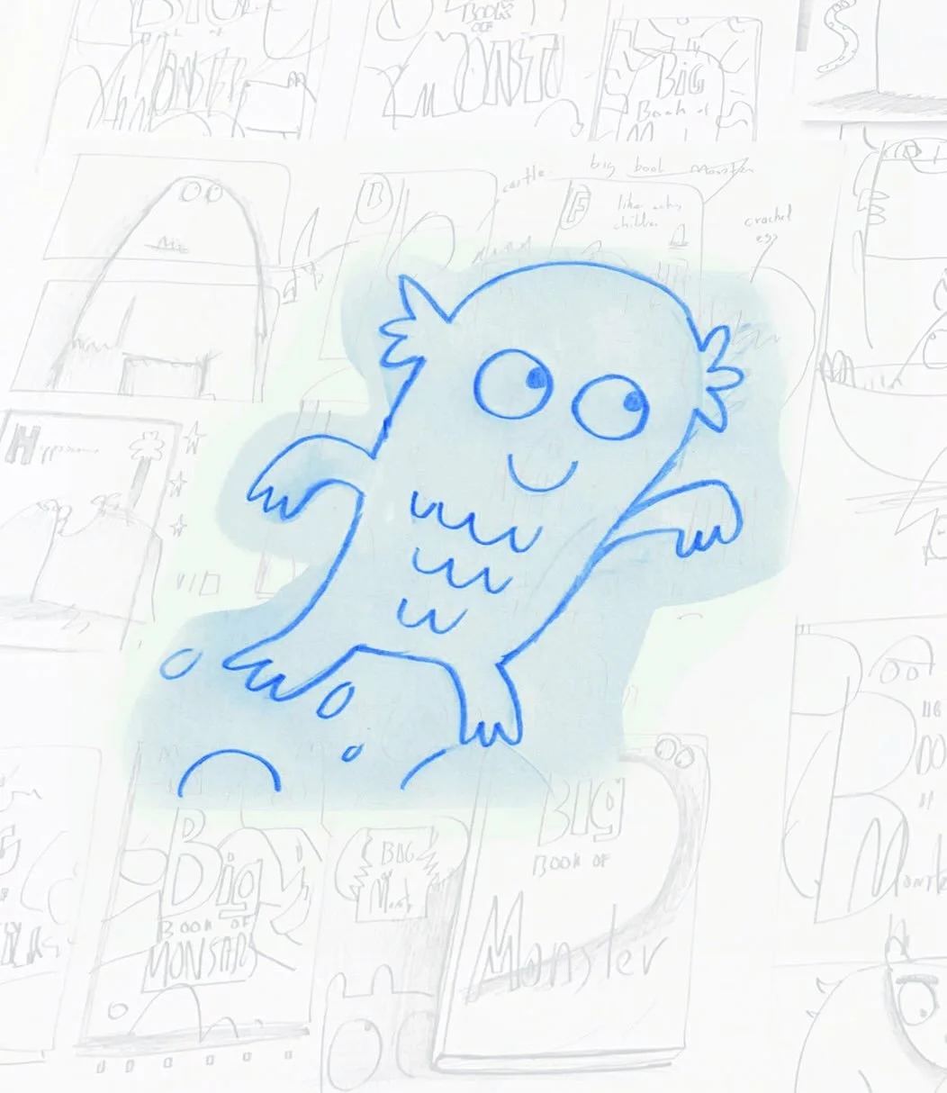 I&rsquo;ve been commissioned to create some illustrations for maths exam papers. Here&rsquo;s a sketch design of Water Monster, who will feature in this project #illustrating #illustration #sketch #monster #workinprogress
