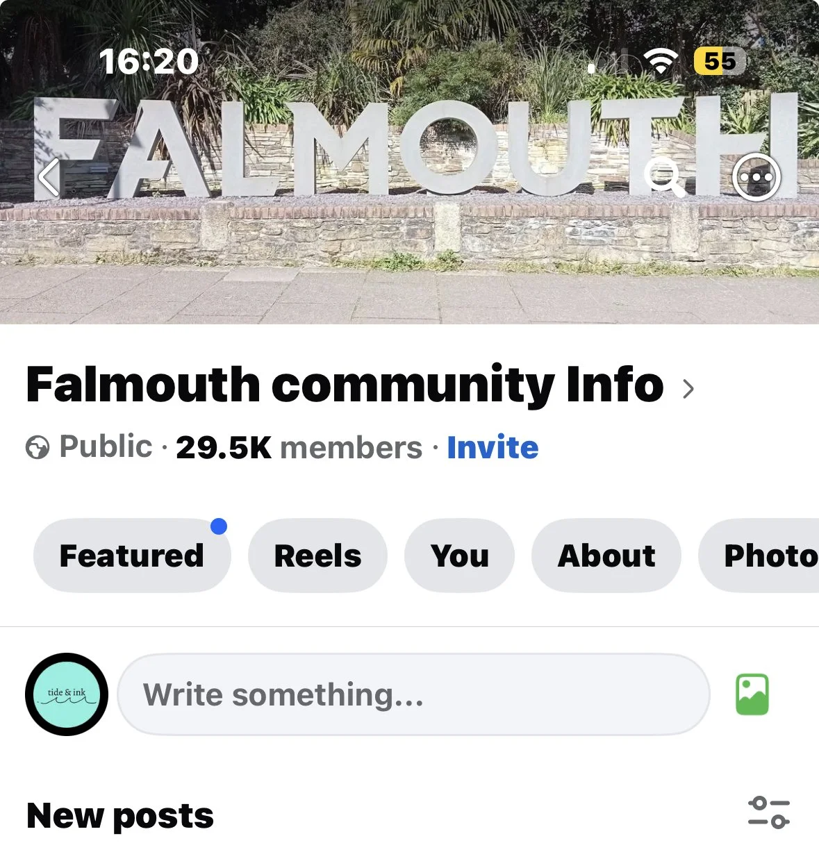 Falmouth Community Info Facebook group showing the importance of local social media communities in Cornwall.