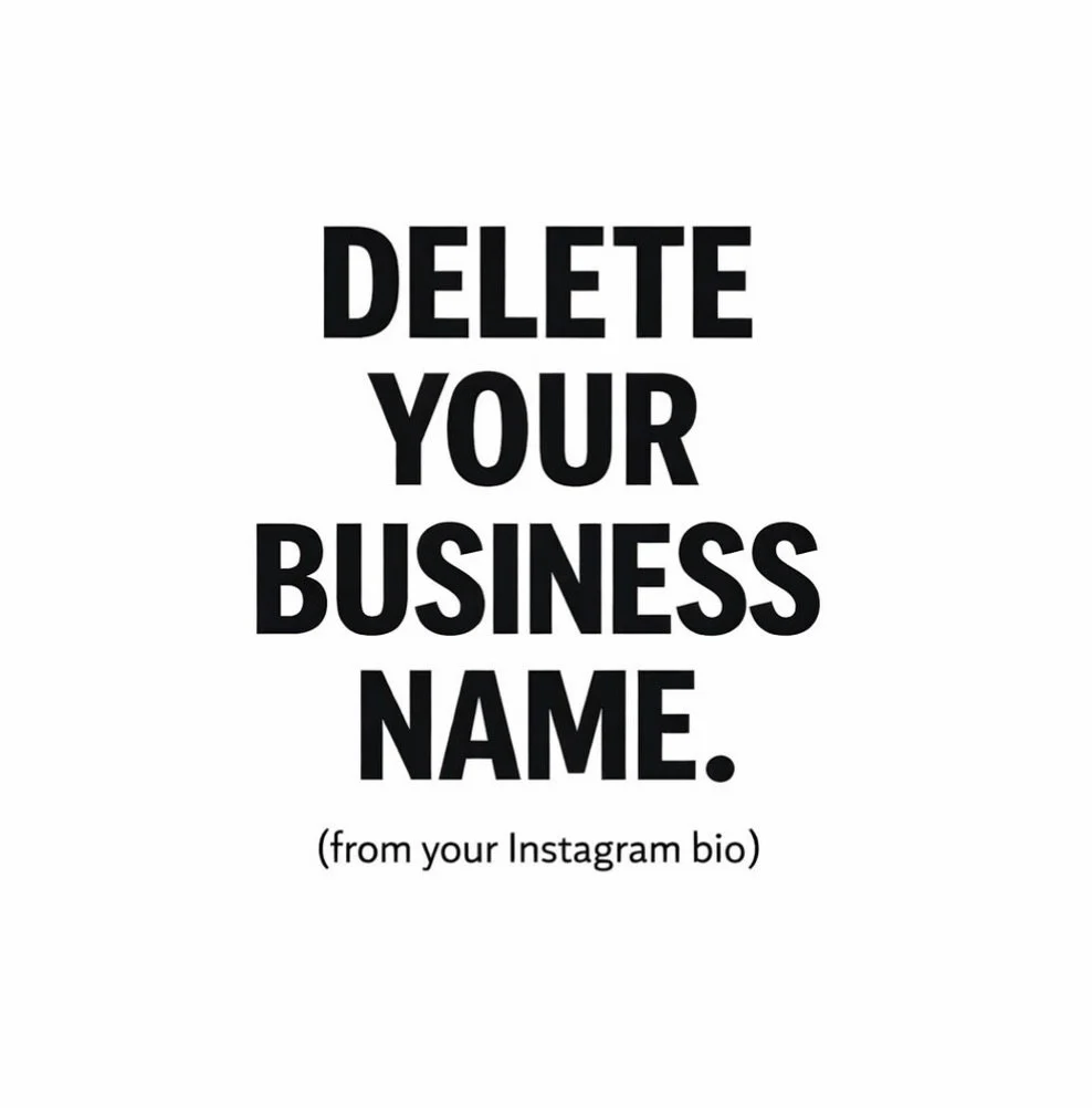 Free marketing tip:

If your business name is in your Instagram bio headline&hellip;

delete it.

People already know it&rsquo;s your page. 🙄

Use that space for what you do + where you do it instead.

Example:

❌ The Happy Dog Groomer

✅ Dog groomi