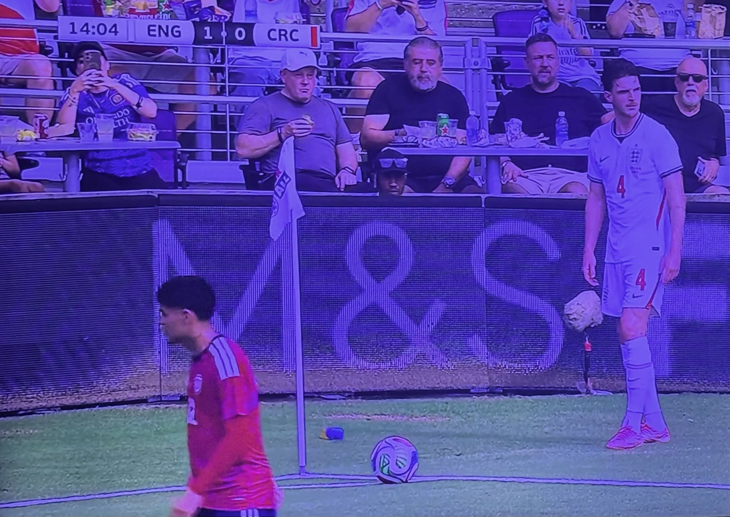 There appears to be a football match interrupting somebody&rsquo;s lunch. 🤦&zwj;♂️

I&rsquo;ve seen less catering at weddings. 

#soccer
