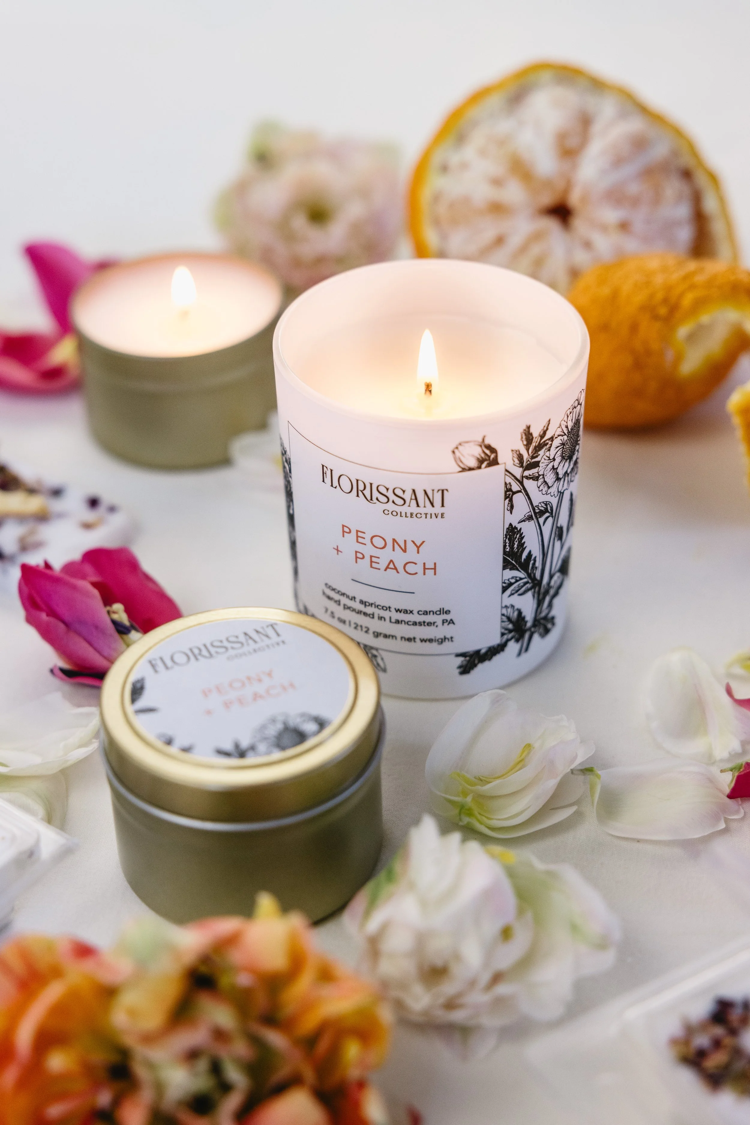Citrus + Honeysuckle Tumbler Candle — Florissant Collective