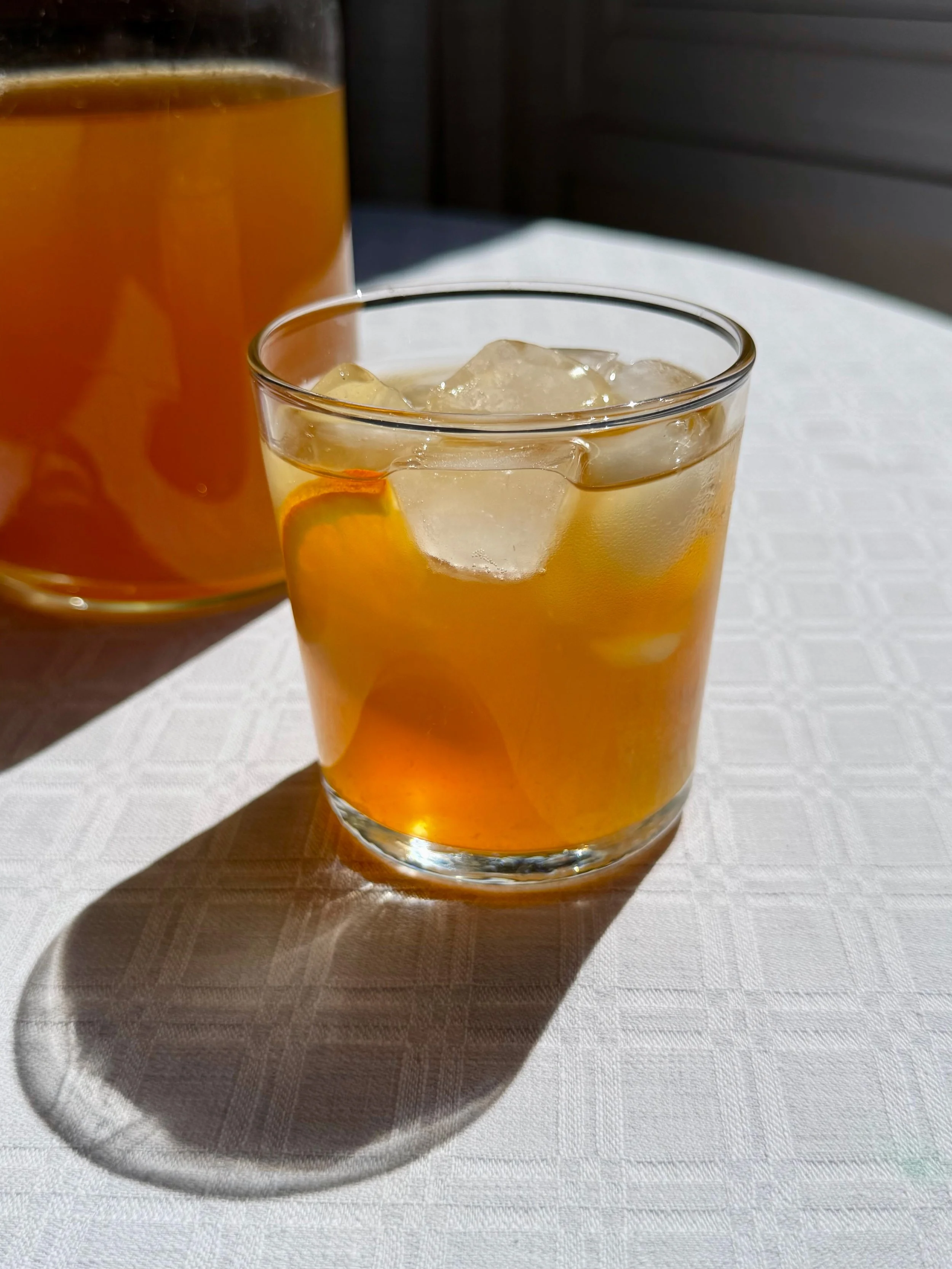 Σπιτικό ice tea πορτοκάλι - λεμόνι