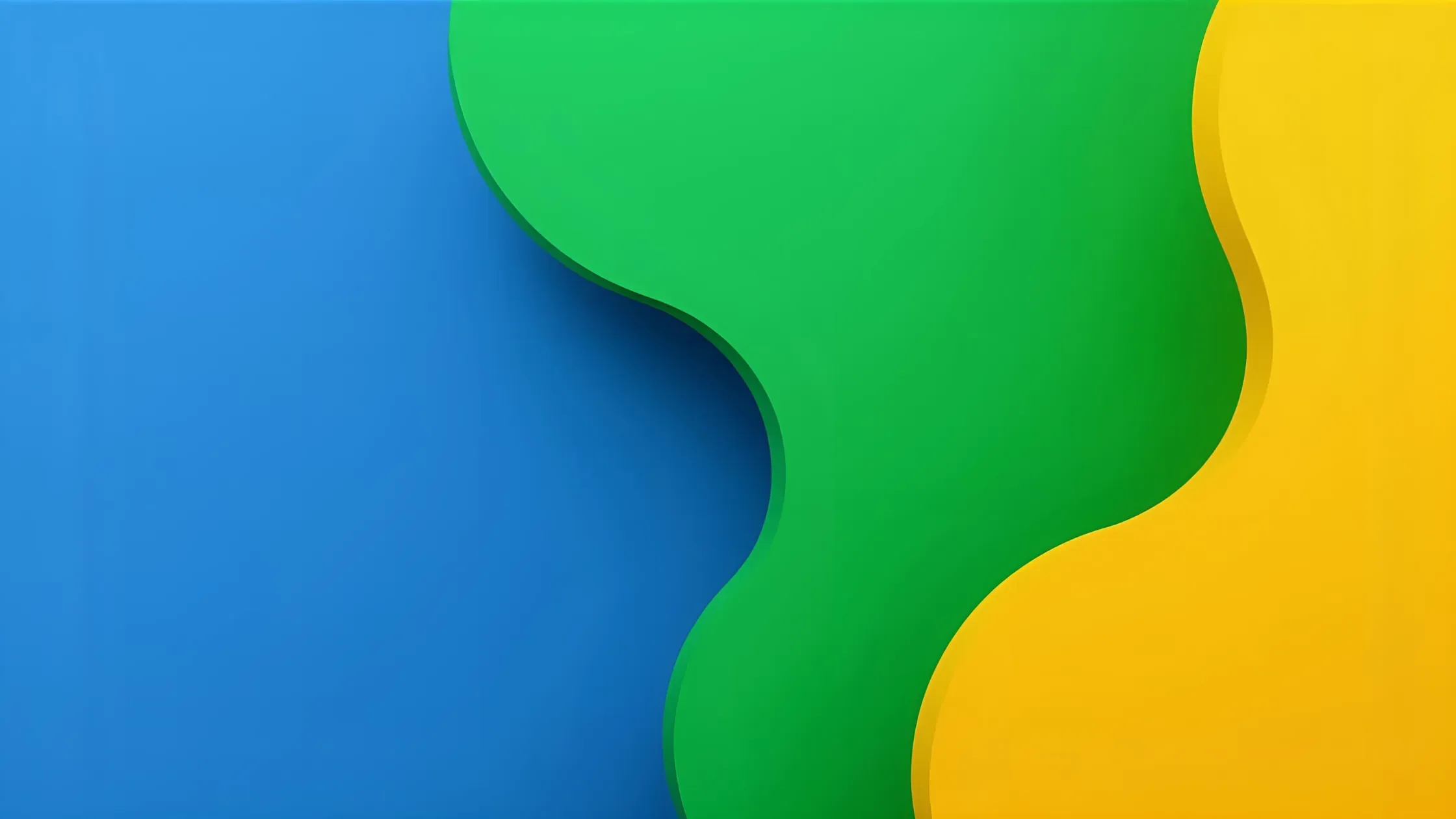 Three wavy geometric lines in the colour of Google Ads