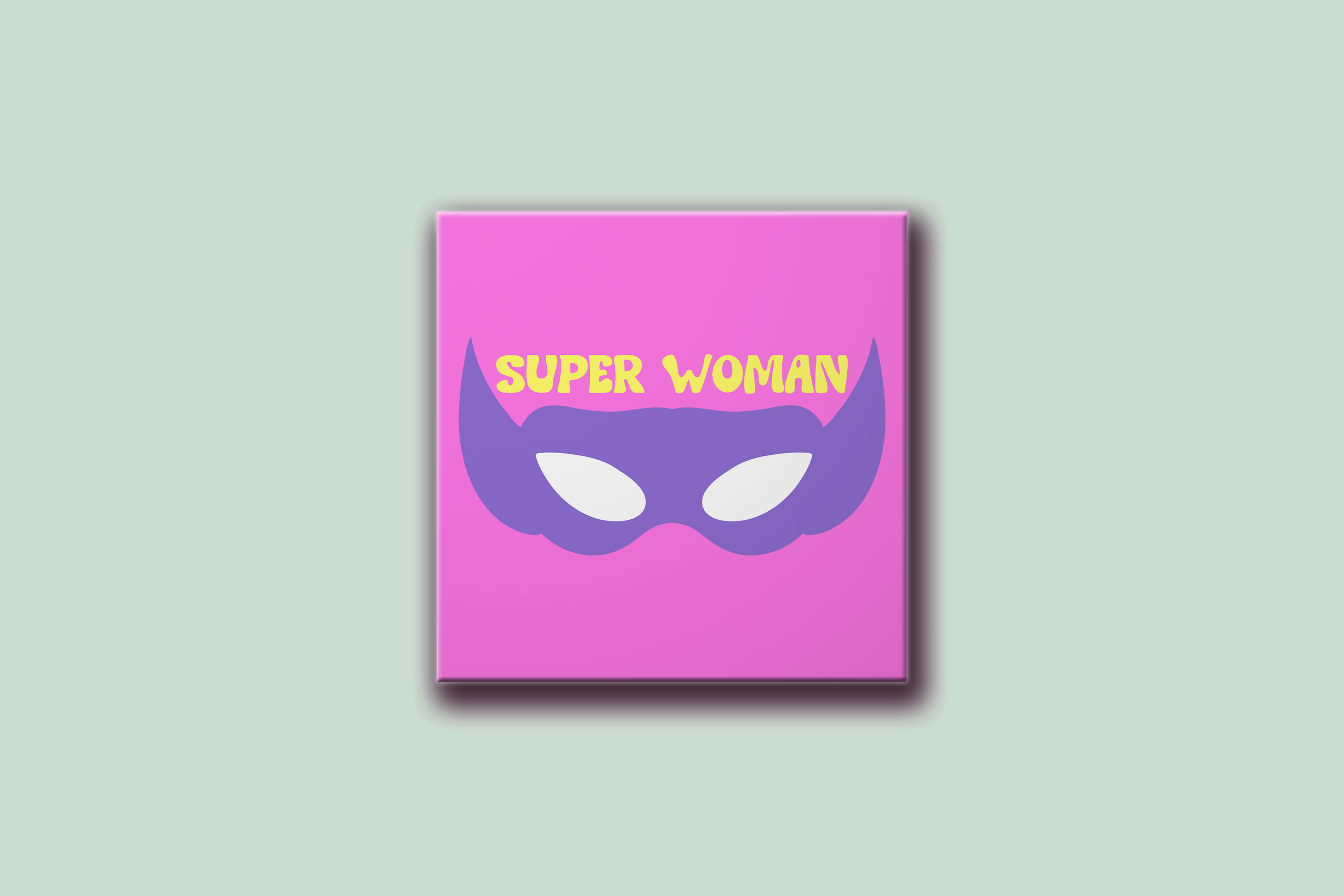 Dapper tegeltjes super woman grafisch vormgeving