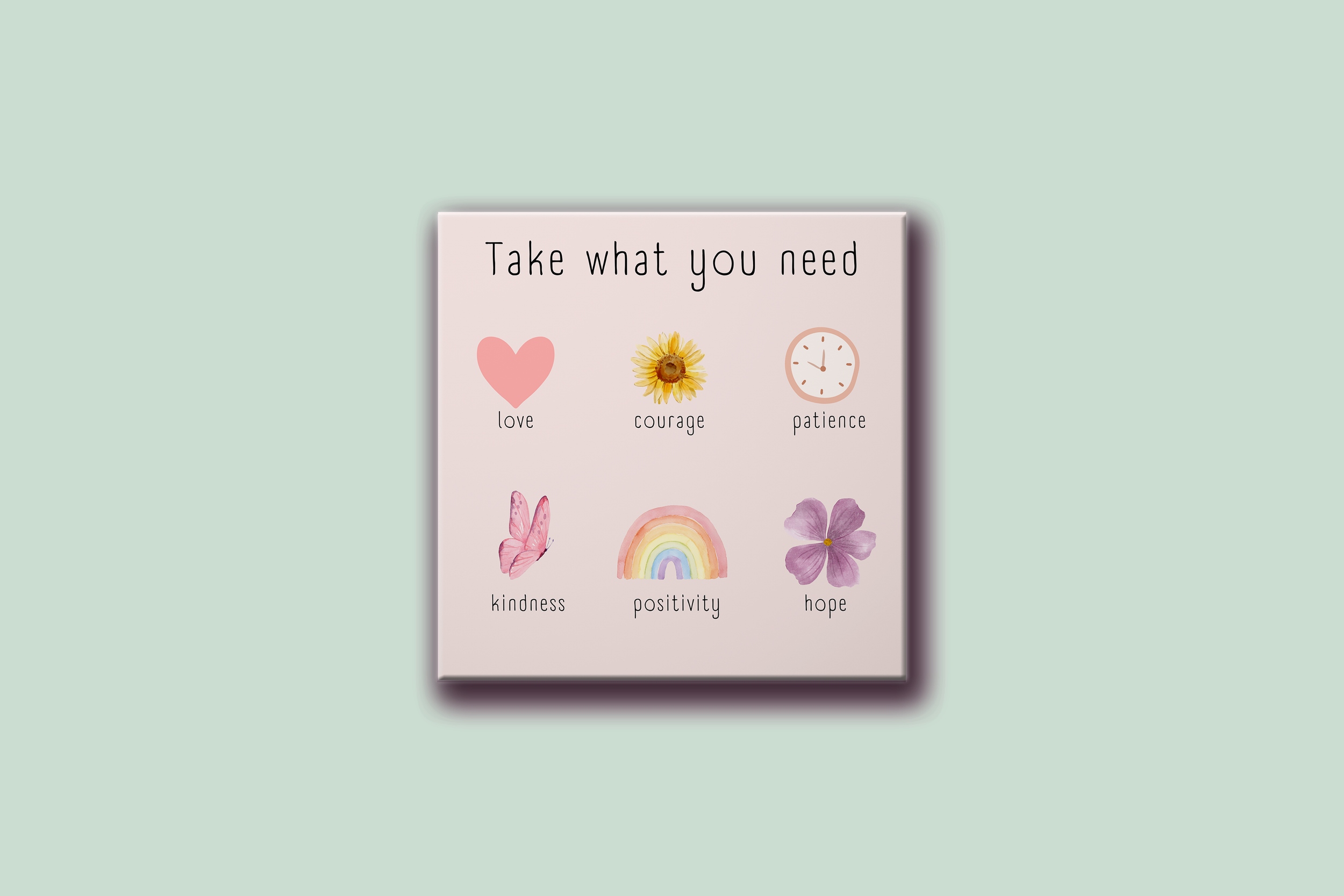 Dapper tegeltjes take what you need grafisch vormgeving