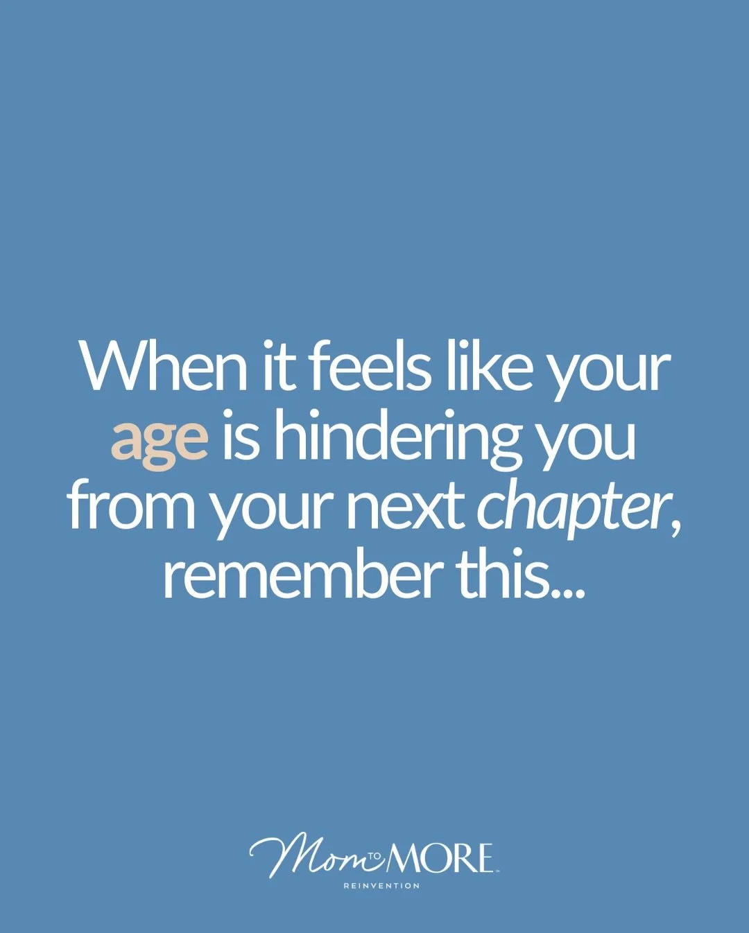 Does it ever feel like you&rsquo;ve &ldquo;missed your window?&rdquo; 💔

When everyone else seems to be launching, scaling, or starting over... and you&rsquo;re just trying to figure out what&rsquo;s next&hellip;

Pause.

You are not aging out.
You 