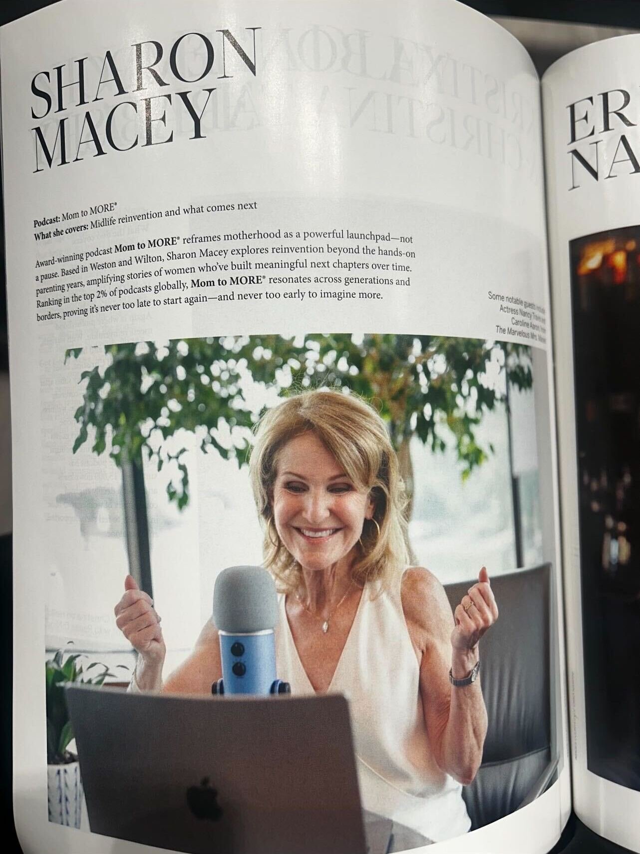 Look what's in the new issue of Westport, Weston &amp; Wilton magazine in Fairfield County, CT 🥰

When a friend sent me this I was stunned and so honored. 

A full page feature for Mom To MORE ❤️

This is what happens when you don't let your midlife