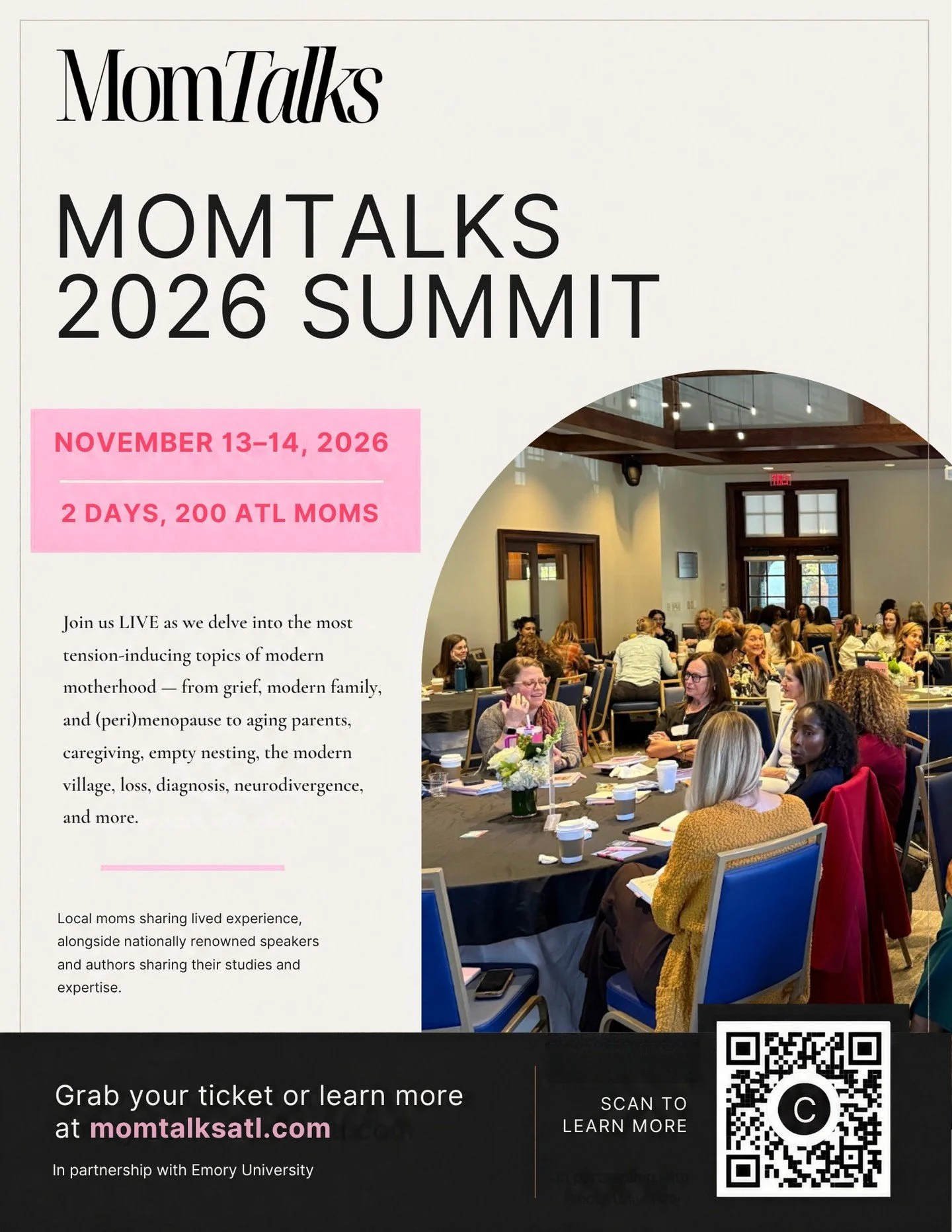 You make room for a lot of people. When was the last time you made a little room for yourself?

I&rsquo;d love for you to join us at the 2026 MomTalks ATL Summit this November. We&rsquo;ll be talking about the real stuff that comes with motherhood, f